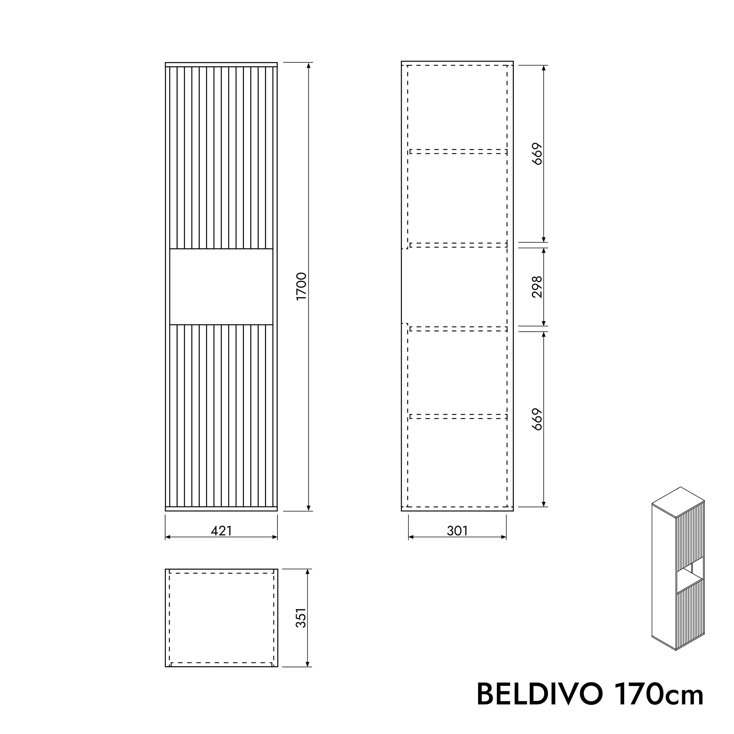 Högskåp BELDIVO 170 cm - Image 24
