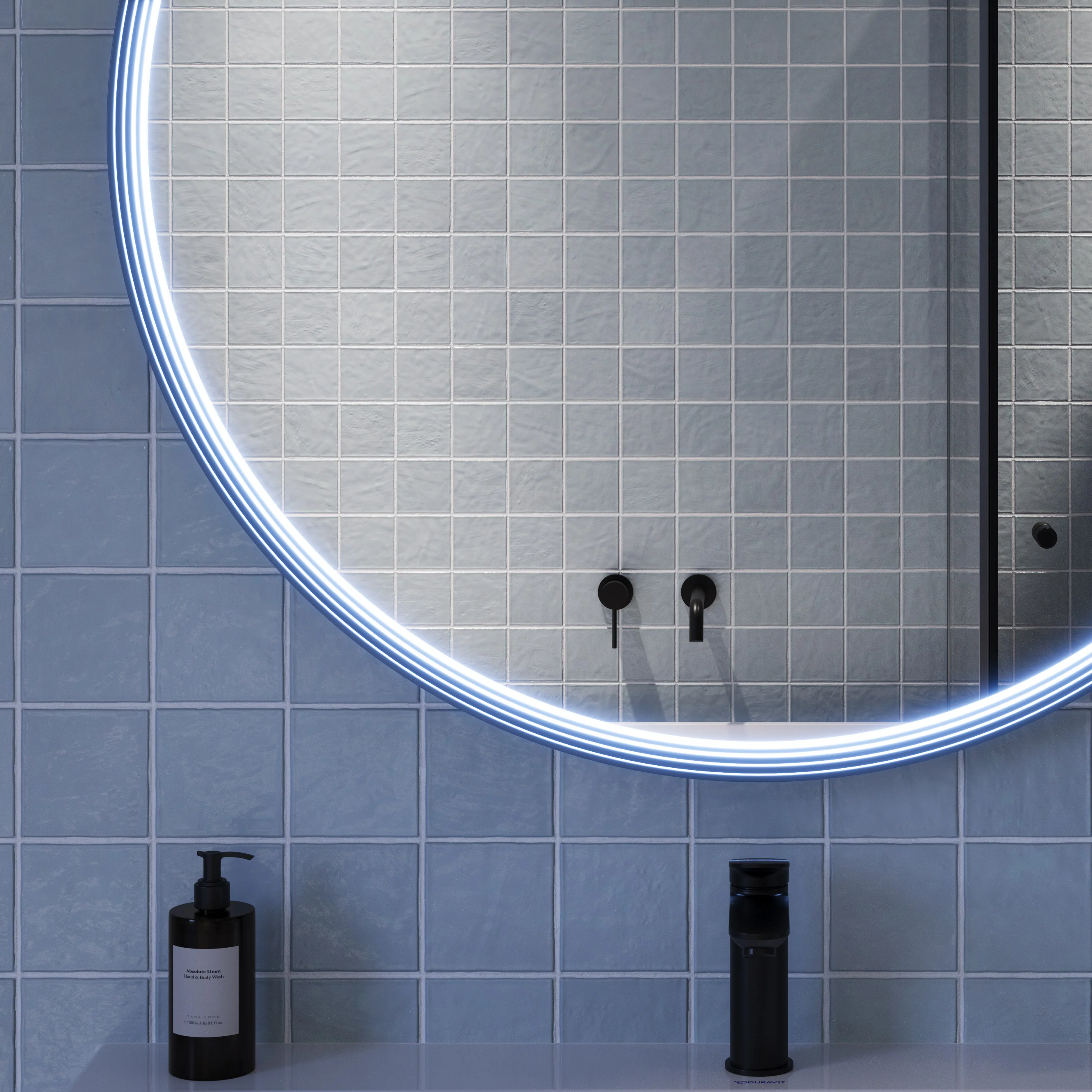 LED-badrumsspegel BELDIVO rund - 100 cm - Image 17