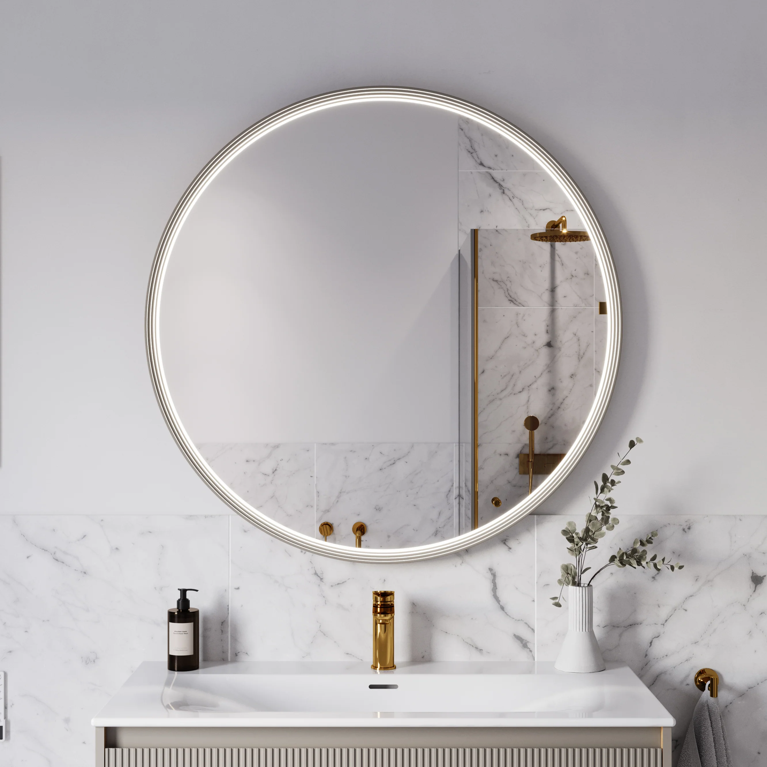 LED-badrumsspegel BELDIVO rund - 100 cm - Image 19