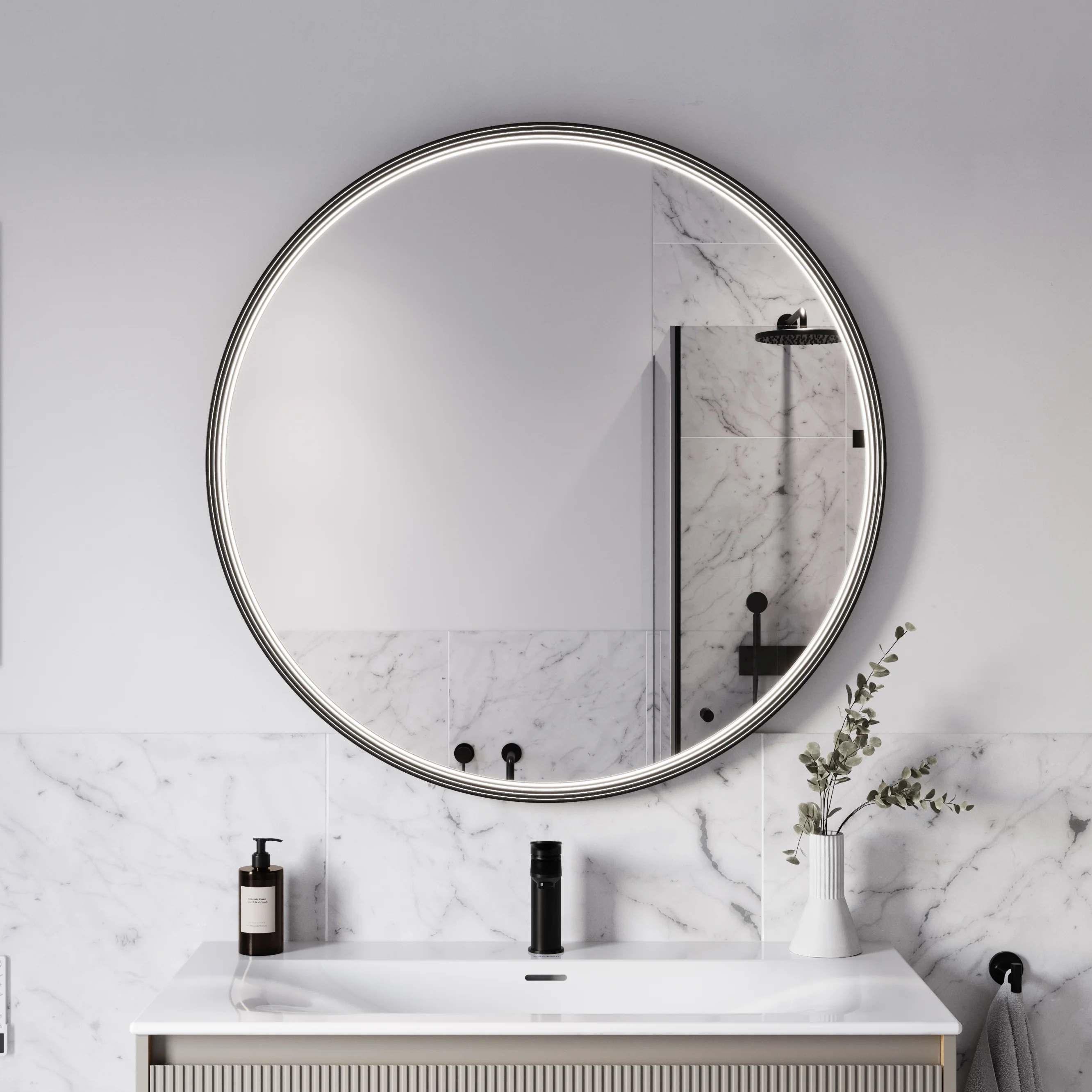 LED-badrumsspegel BELDIVO rund - 100 cm - Image 31