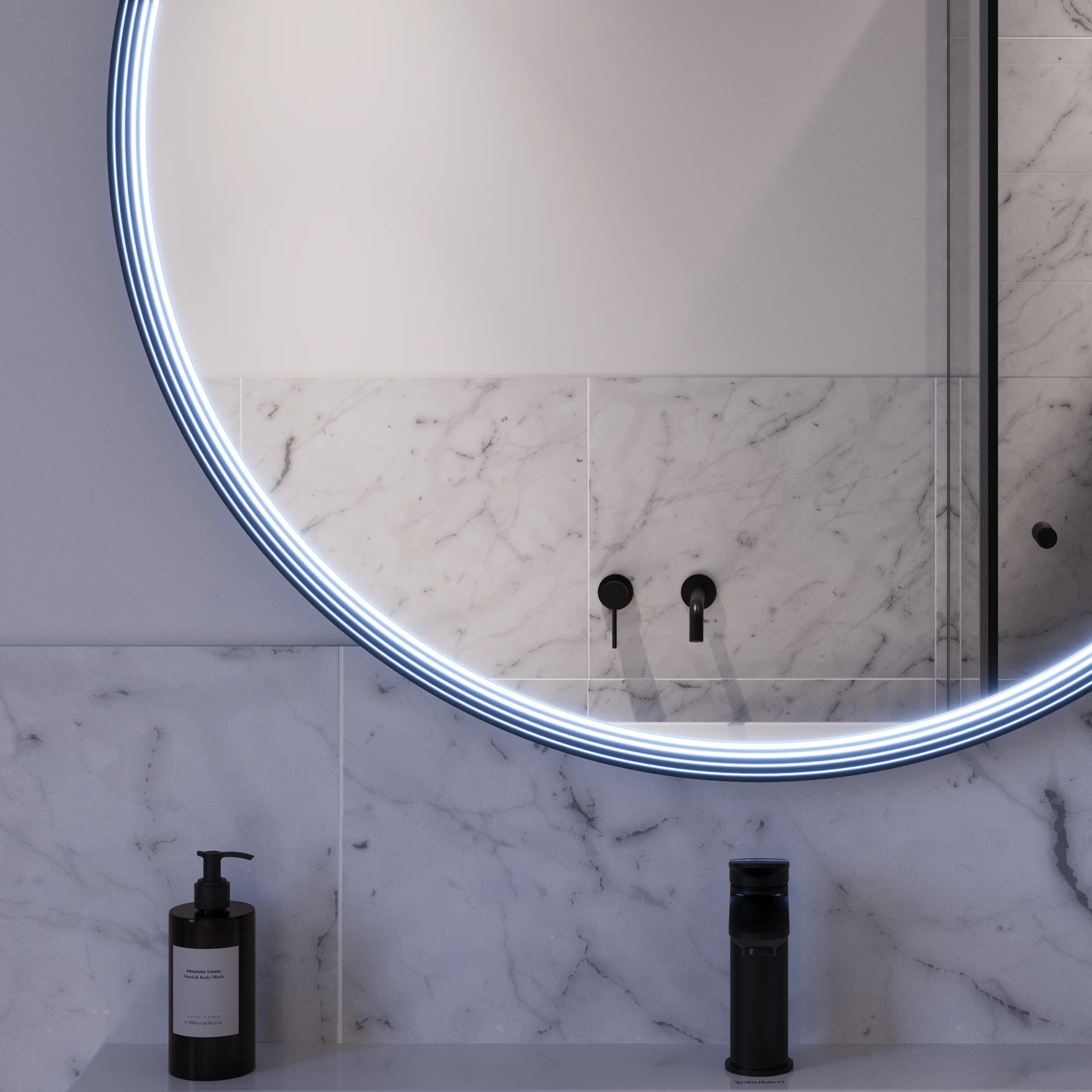 LED-badrumsspegel BELDIVO rund - 100 cm - Image 34