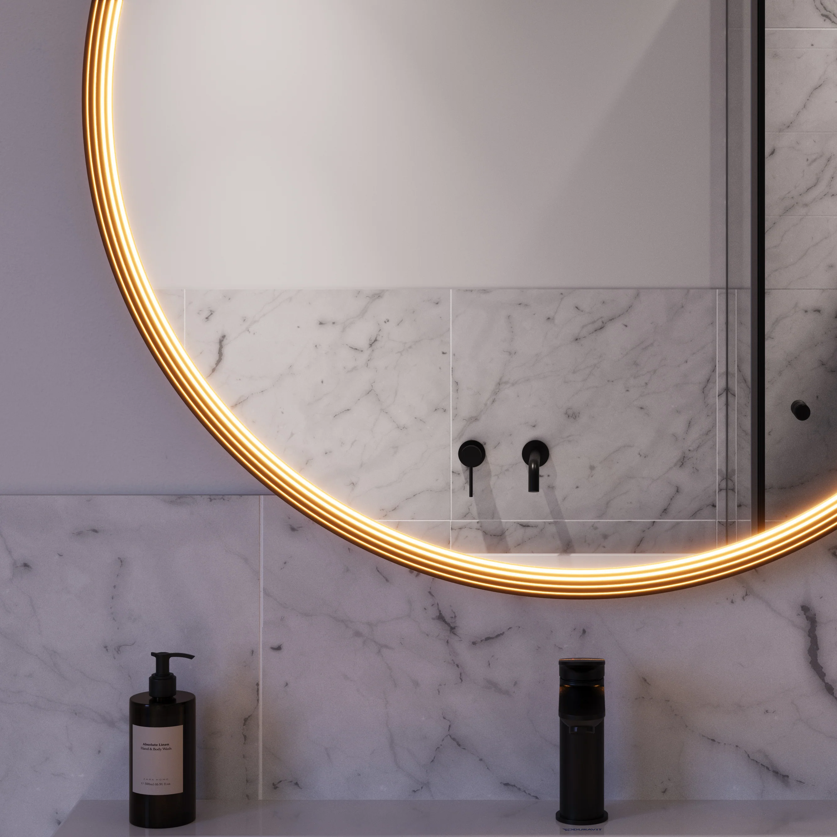 LED-badrumsspegel BELDIVO rund - 100 cm - Image 36
