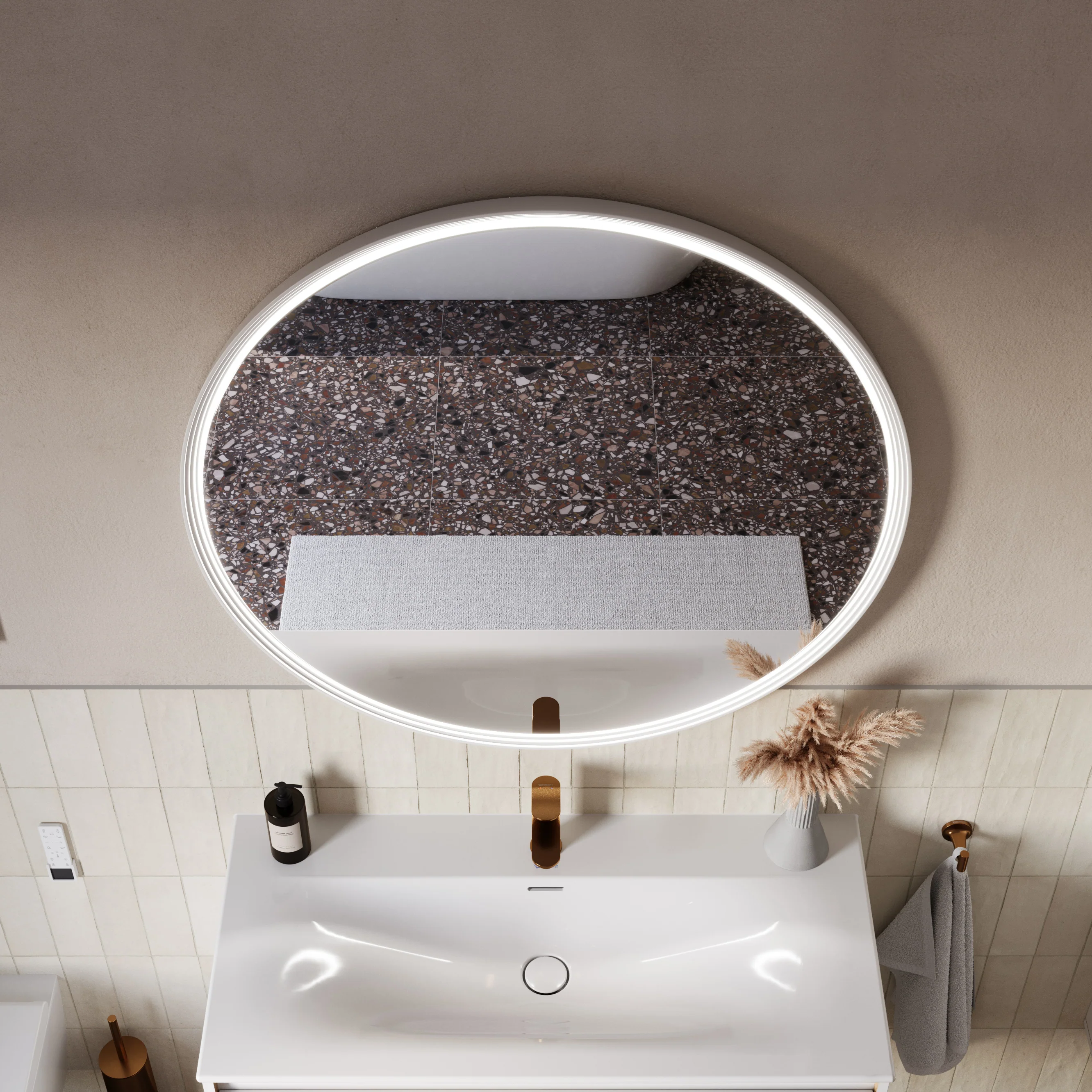LED-badrumsspegel BELDIVO rund - 100 cm - Image 38