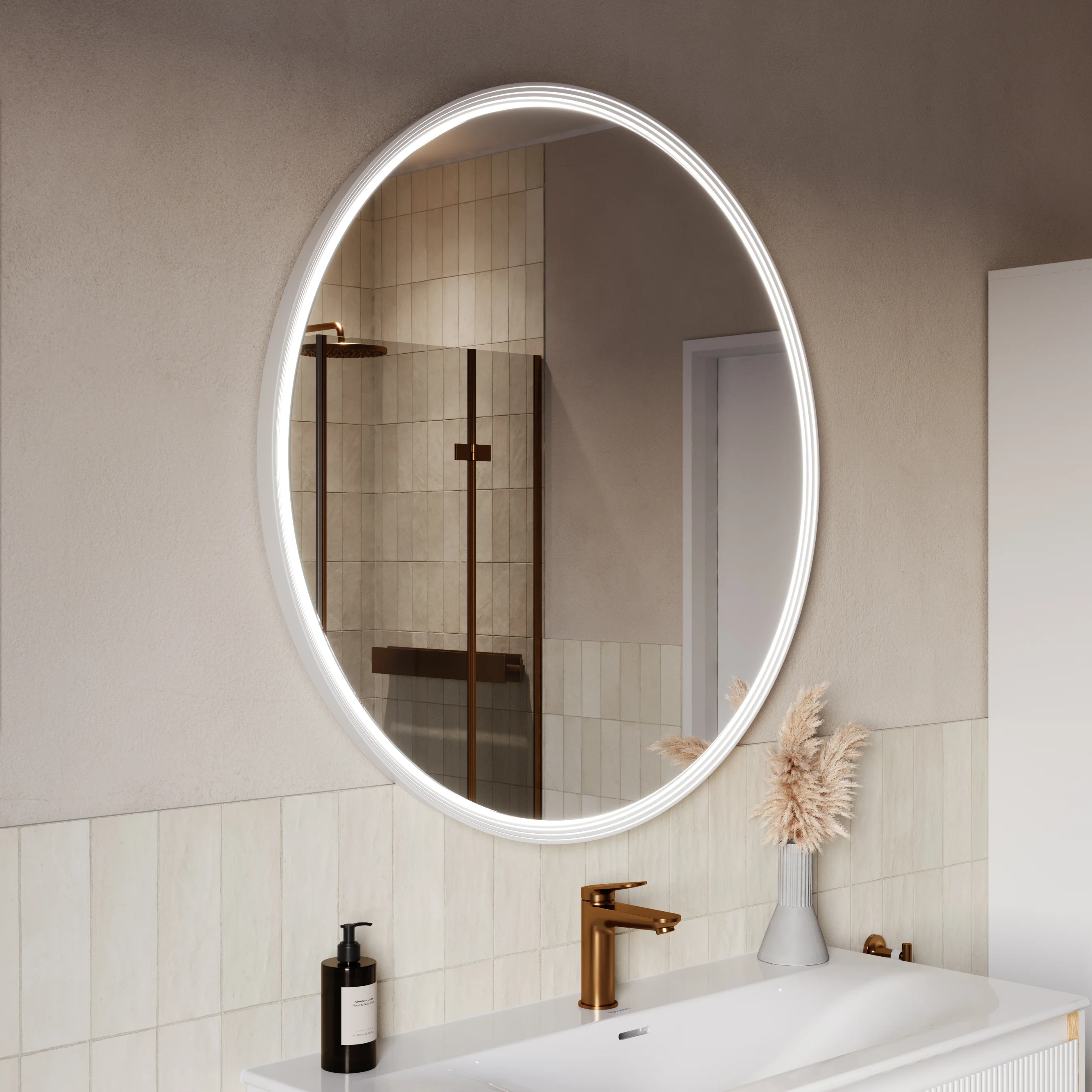 LED-badrumsspegel BELDIVO rund - 100 cm - Image 42