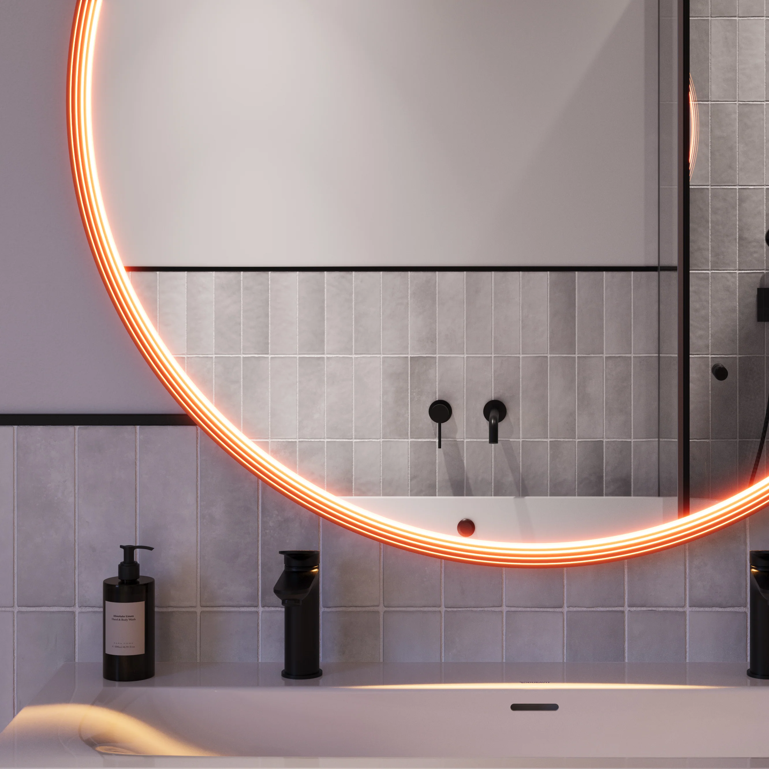 LED-badrumsspegel BELDIVO rund - 120 cm - Image 12