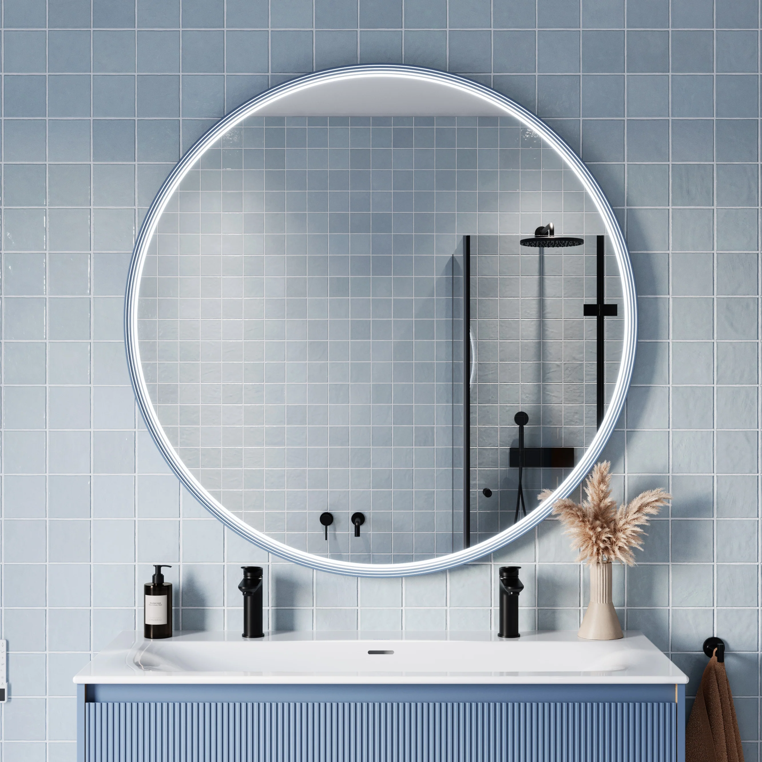 LED-badrumsspegel BELDIVO rund - 120 cm - Image 13