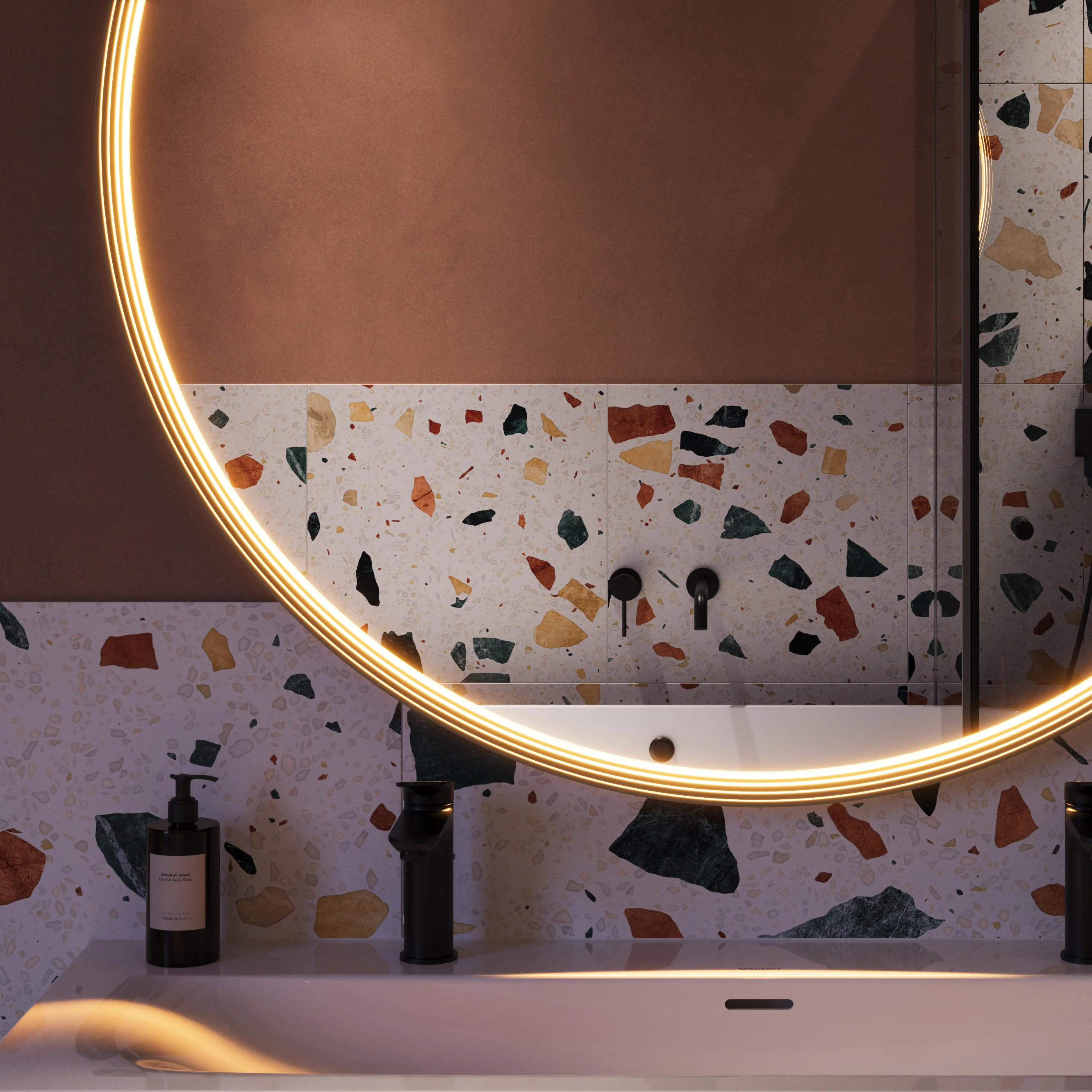 LED-badrumsspegel BELDIVO rund - 120 cm - Image 30