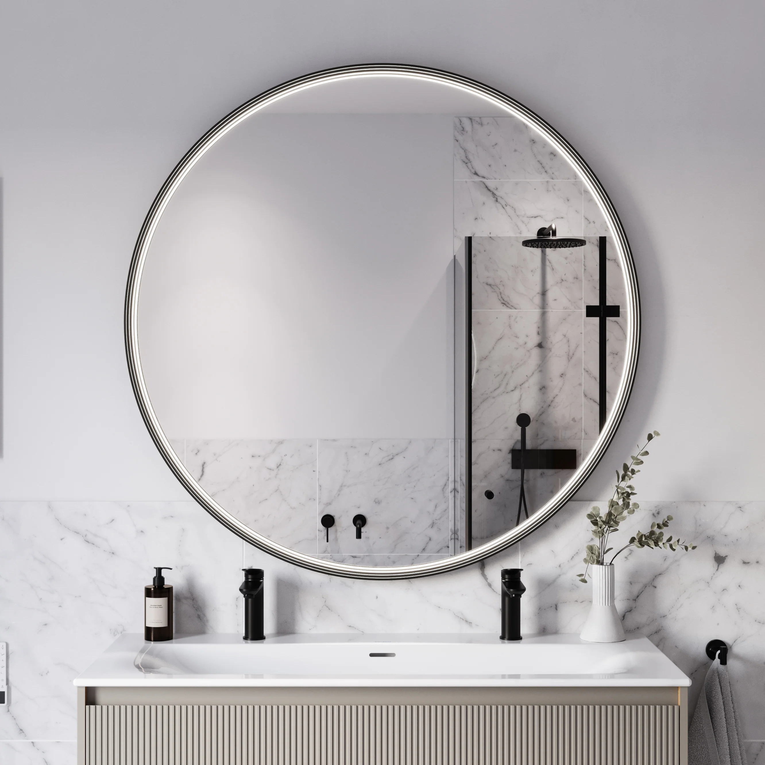 LED-badrumsspegel BELDIVO rund - 120 cm - Image 31