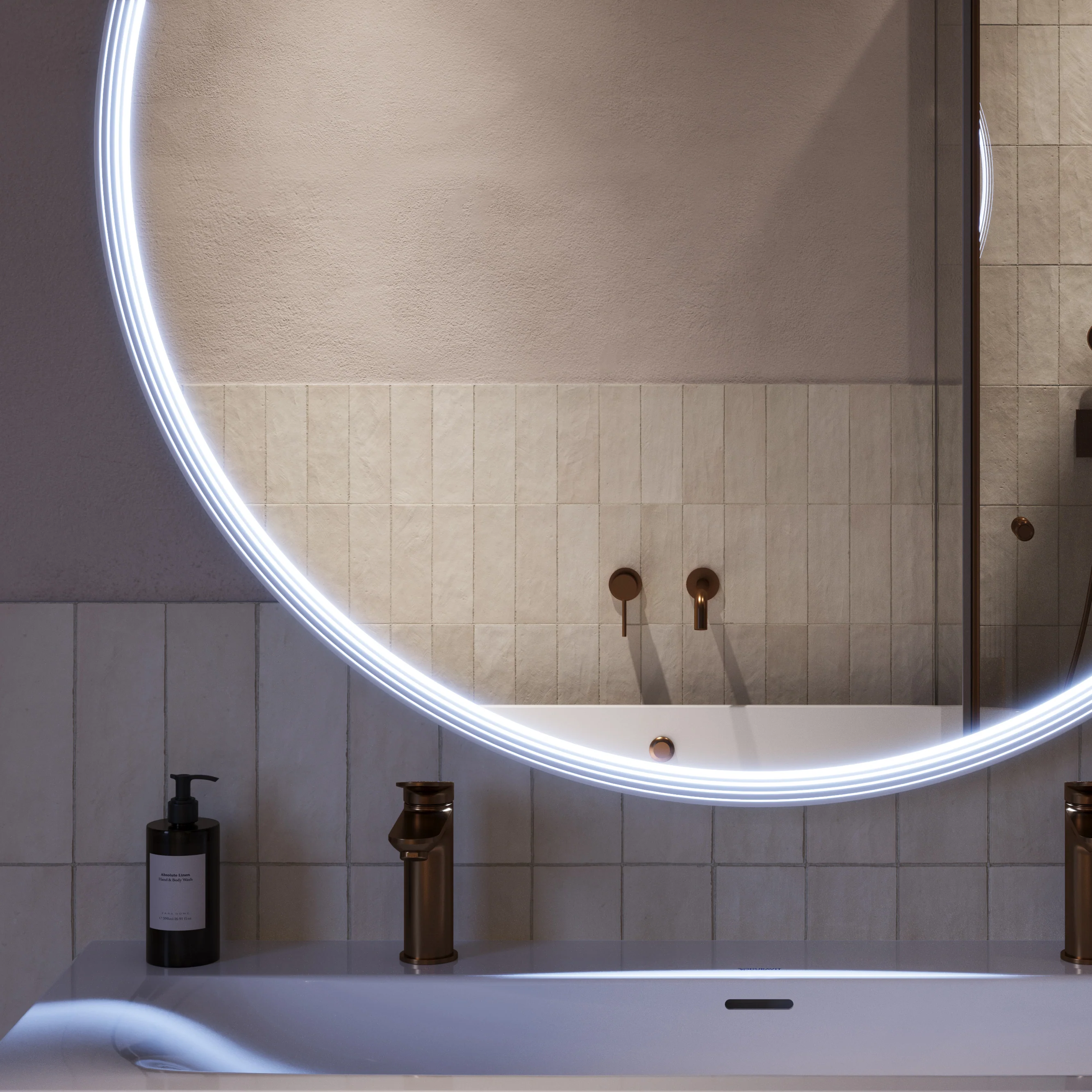 LED-badrumsspegel BELDIVO rund - 120 cm - Image 40