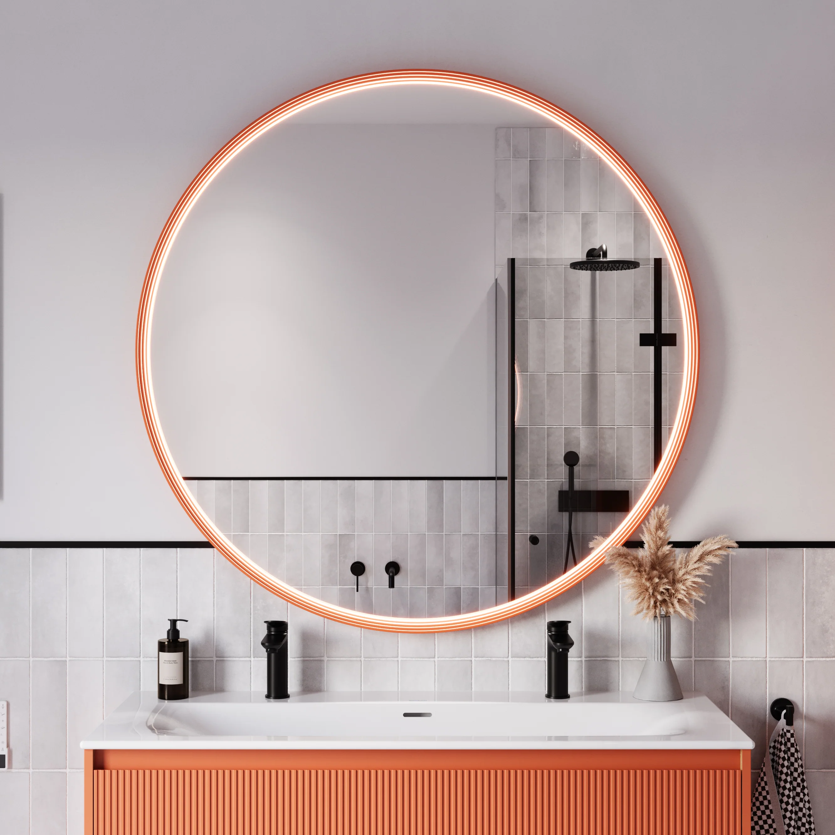 LED-badrumsspegel BELDIVO rund - 120 cm - Image 8