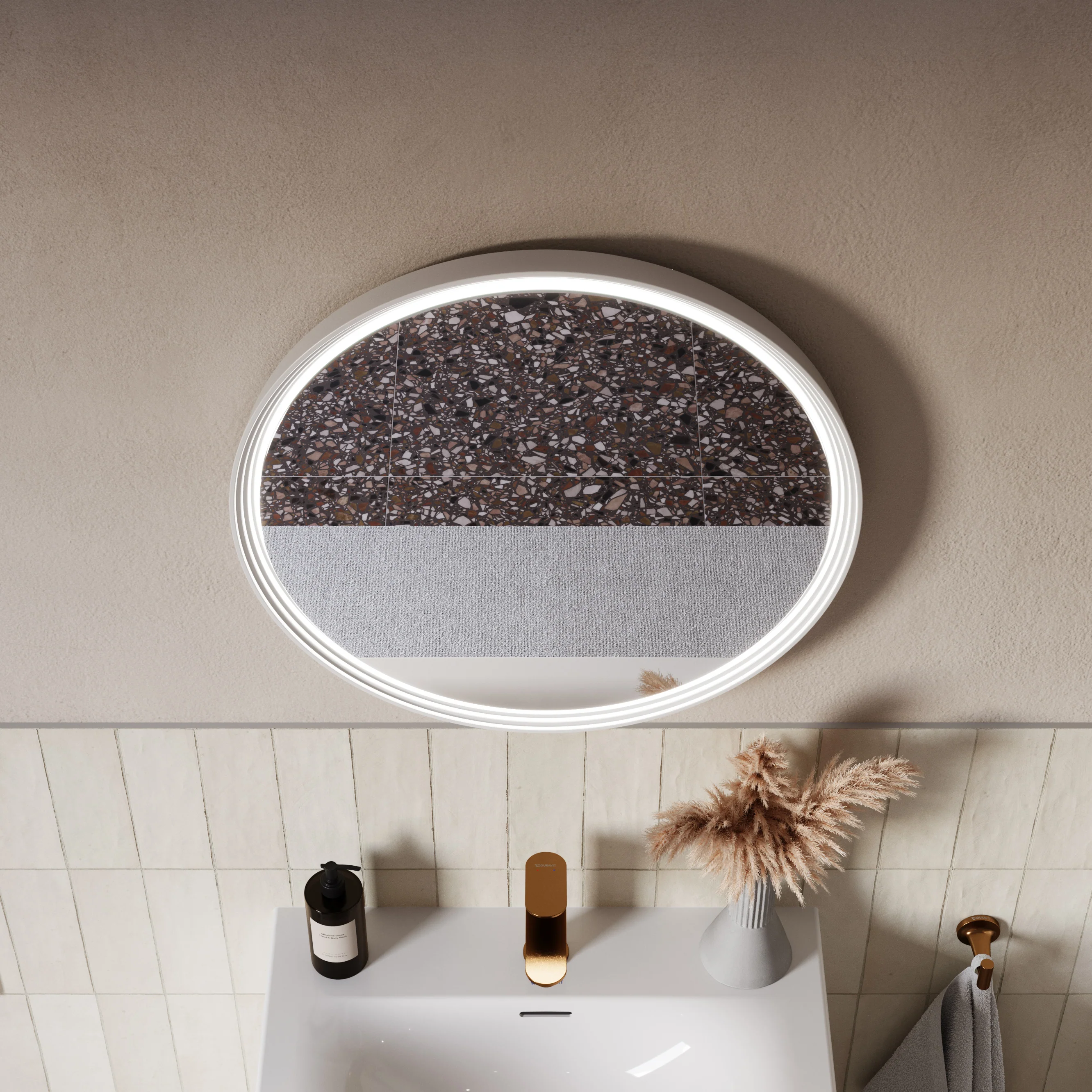 LED-badrumsspegel BELDIVO rund - 60 cm - Image 3