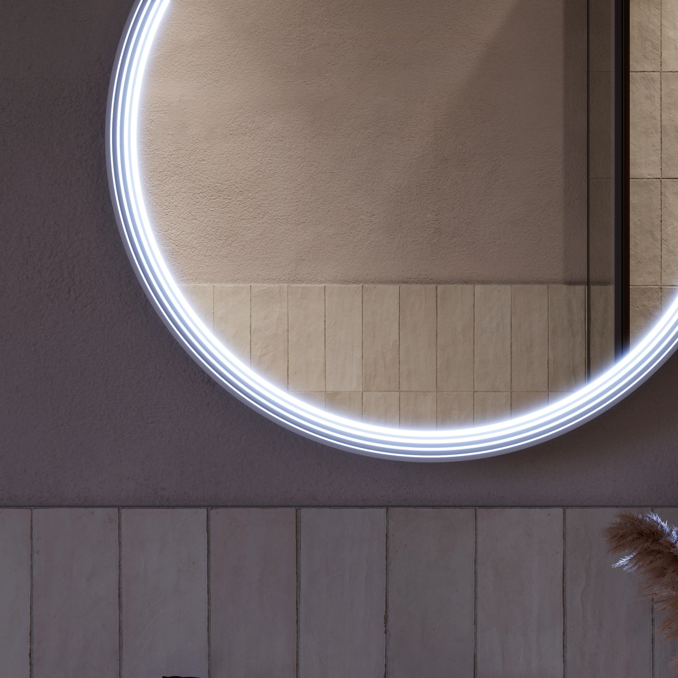 LED-badrumsspegel BELDIVO rund - 60 cm - Image 5