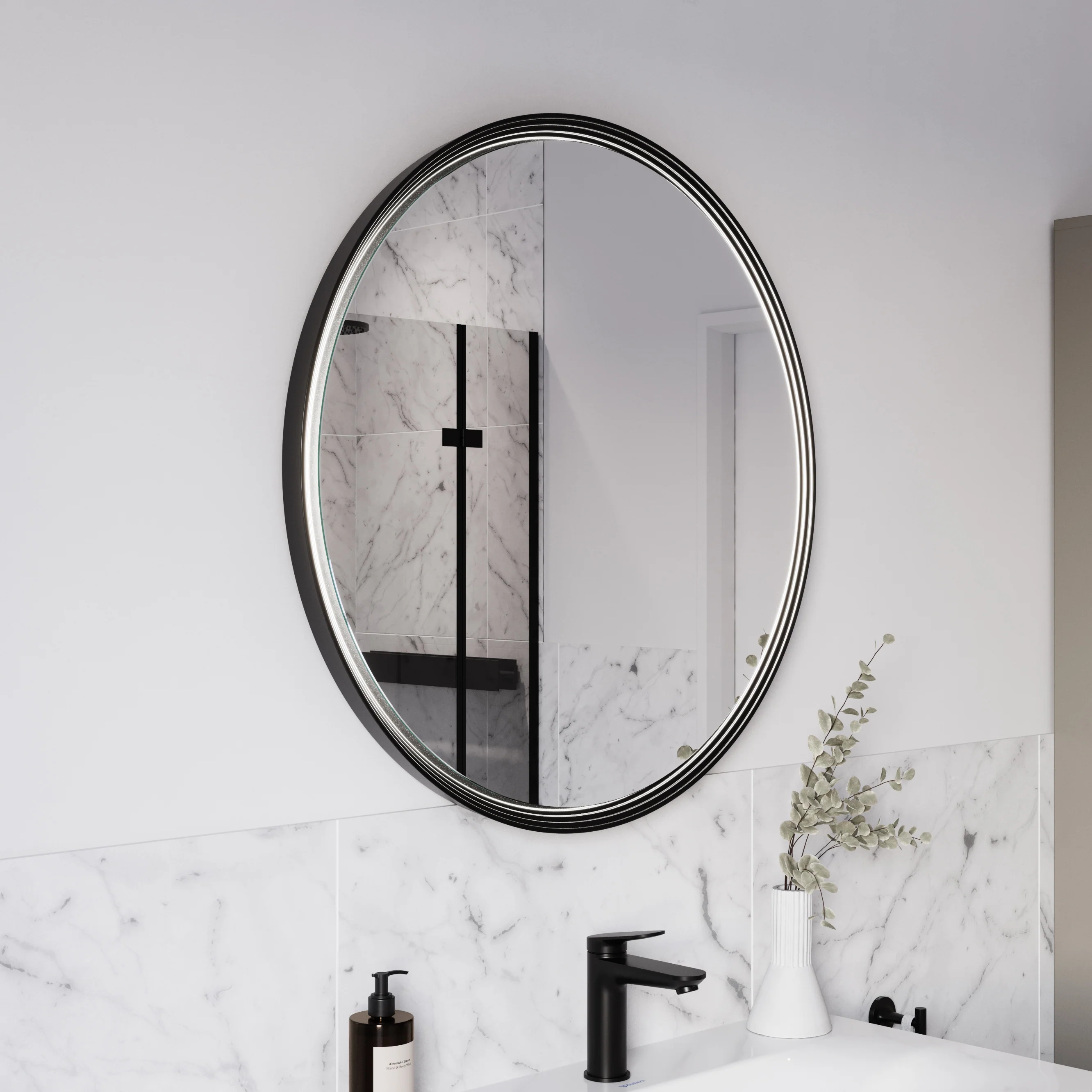 LED-badrumsspegel BELDIVO rund - 80 cm - Image 35