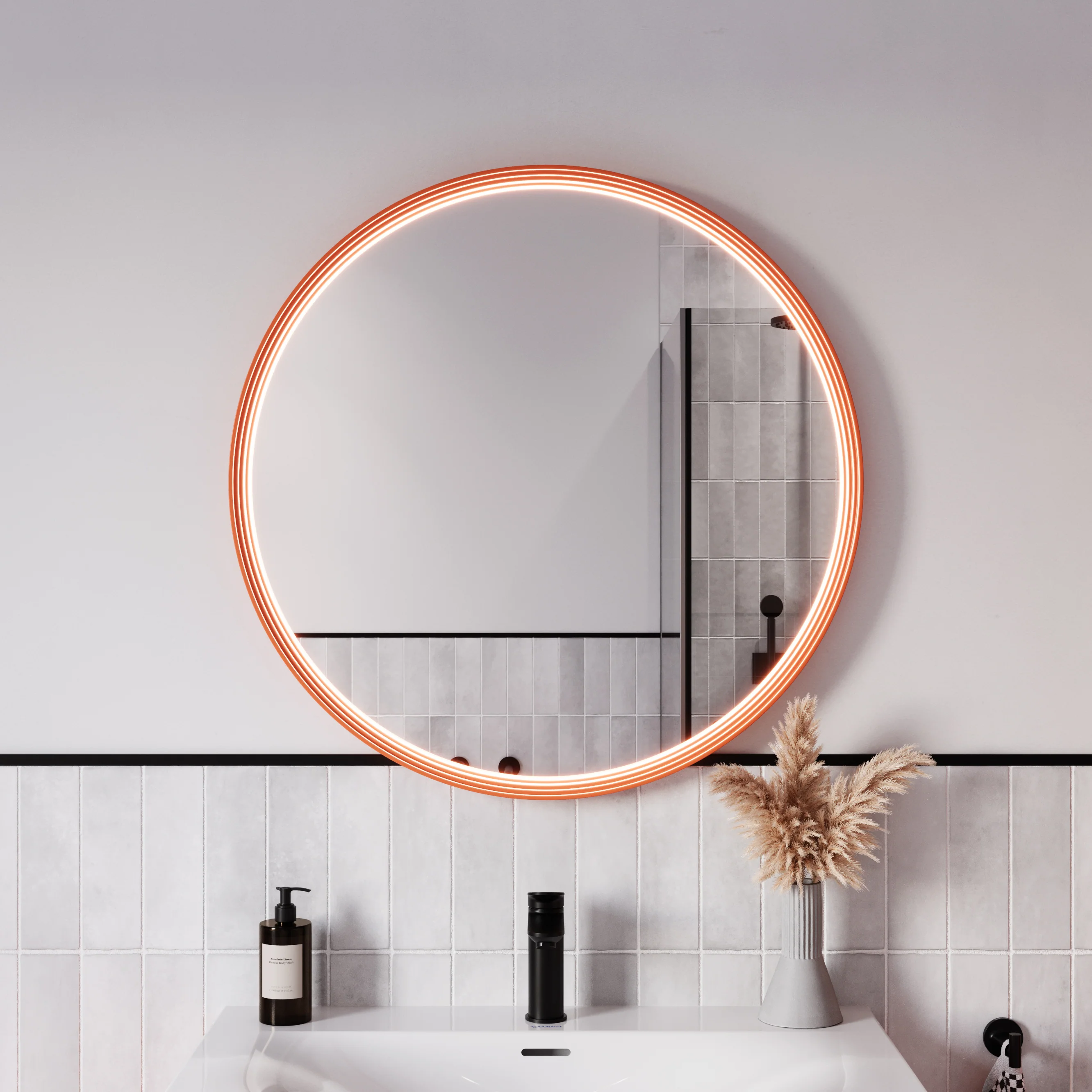 LED-badrumsspegel BELDIVO rund - 80 cm - Image 8