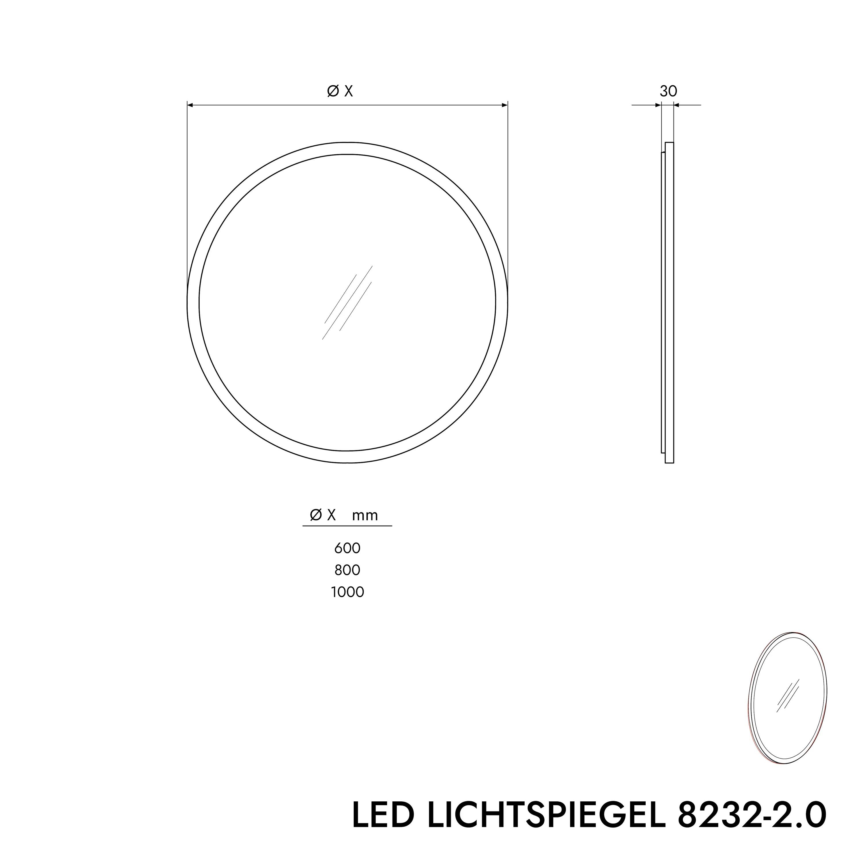 LED-ljusspegel 8232-2.0 Rund - Image 15