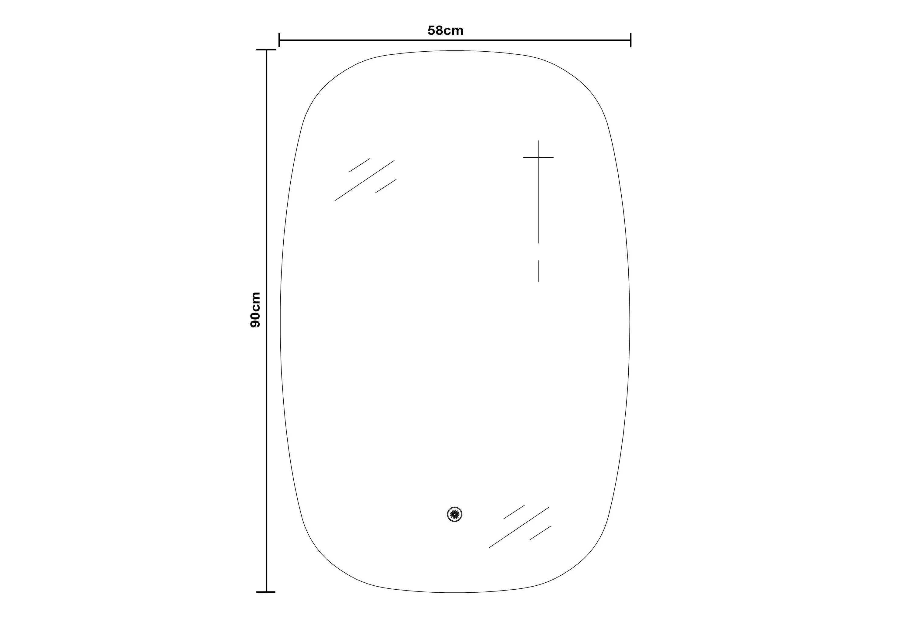 LED-upplyst badrumsspegel INALCO Oval - Image 4
