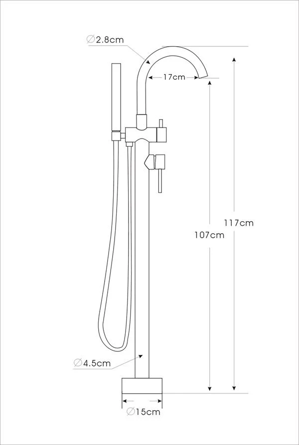 Lyxig golvblandare 8028B - Image 10