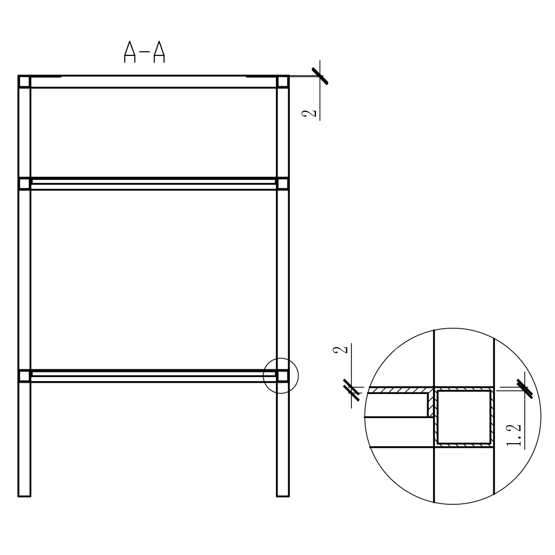 Tvättställ metallstativ 150S - Image 5