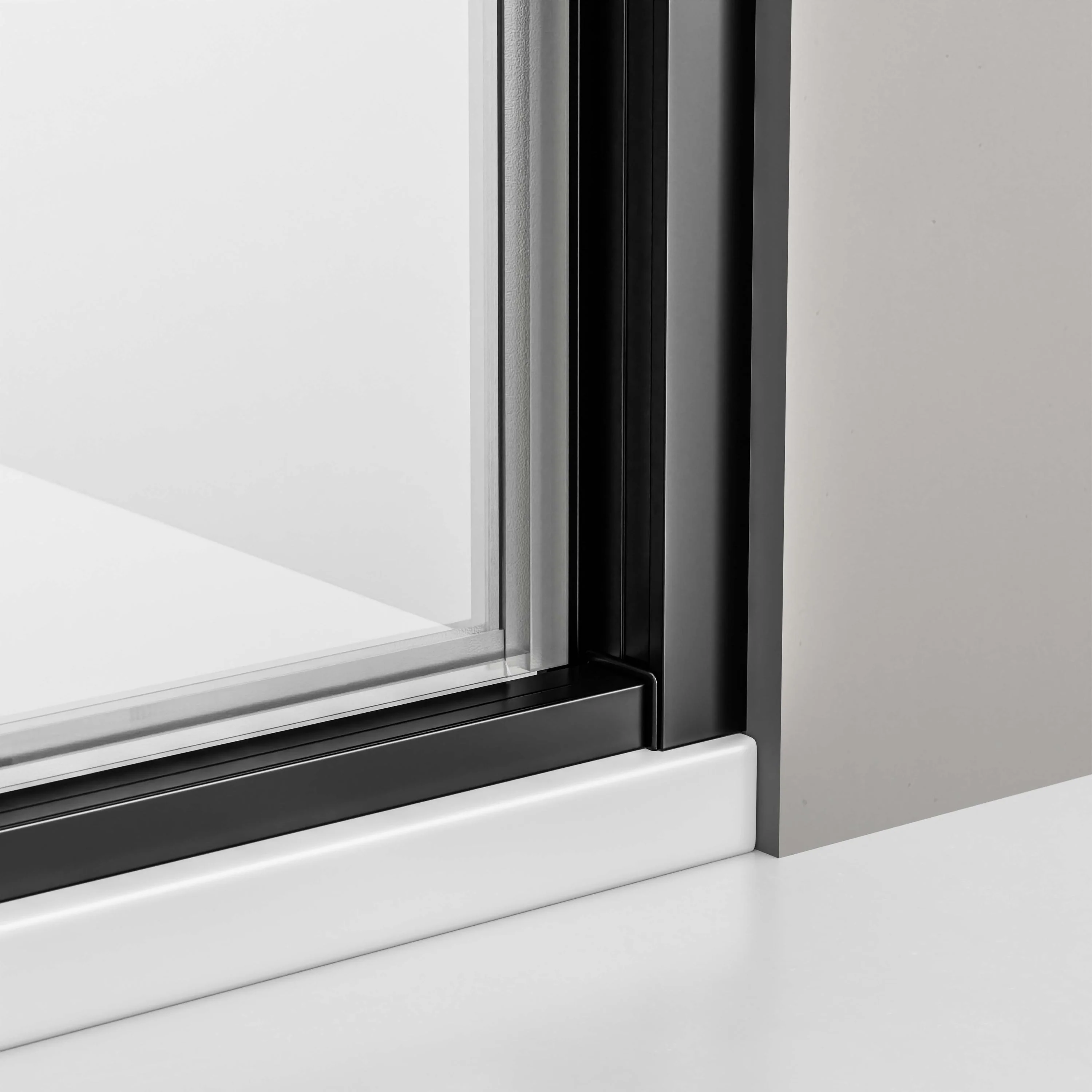 Nischdusch med svängdörr NT604 FLEX - 6 mm nano klar glas - profilfärg valbar - Image 3
