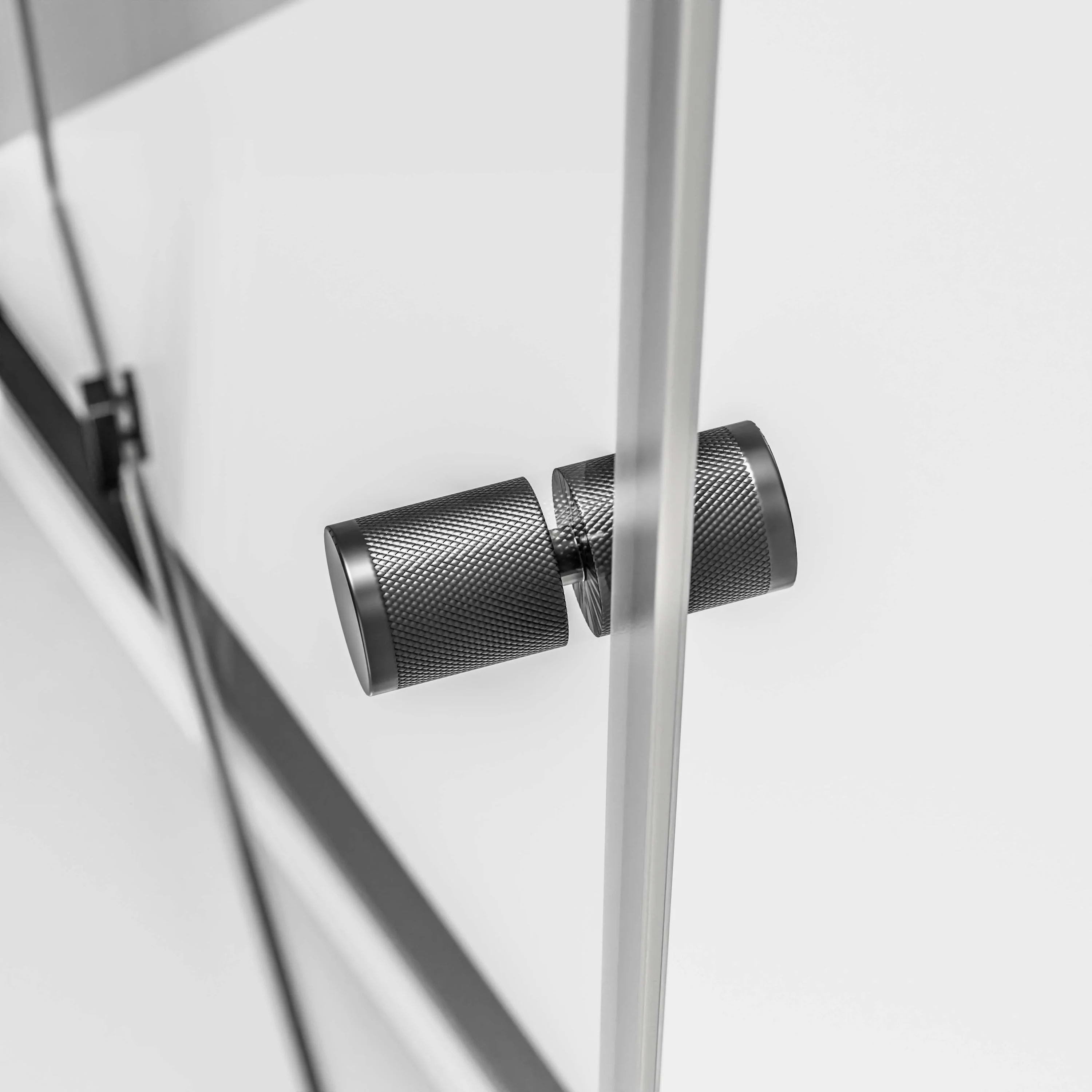 Nischdusch med svängdörr NT604 FLEX - 6 mm nano klar glas - profilfärg valbar - Image 4