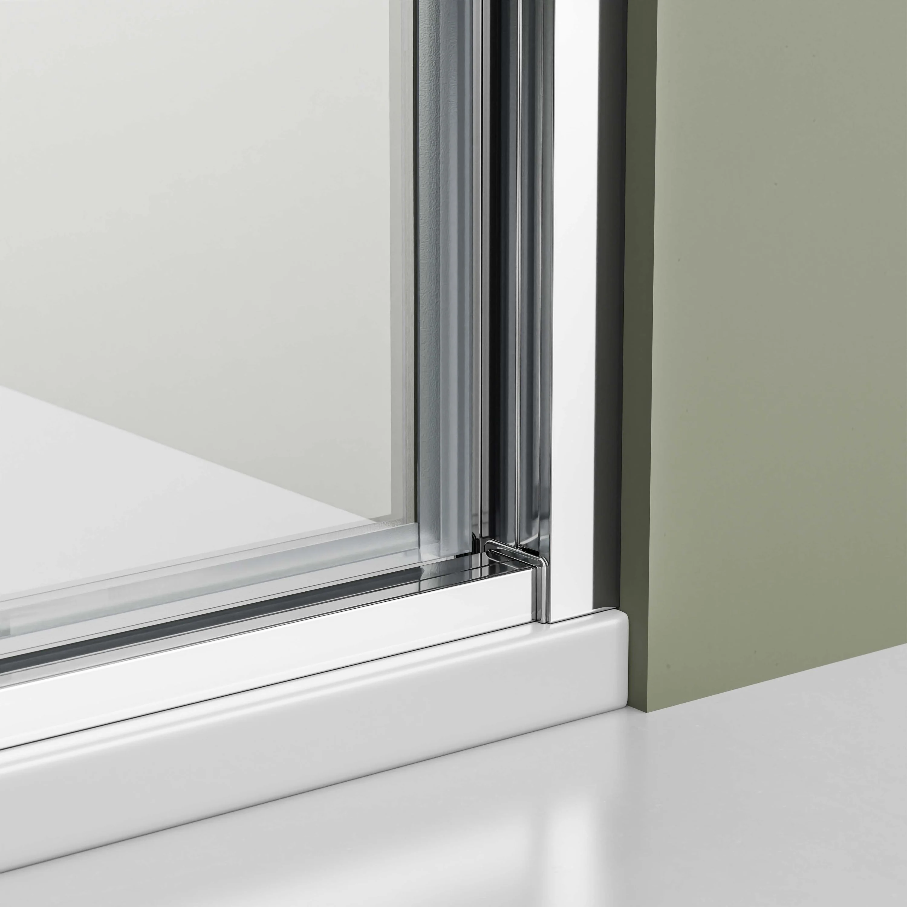 Nischdusch med svängdörr NT604 FLEX - 6 mm nano klar glas - profilfärg valbar - Image 7