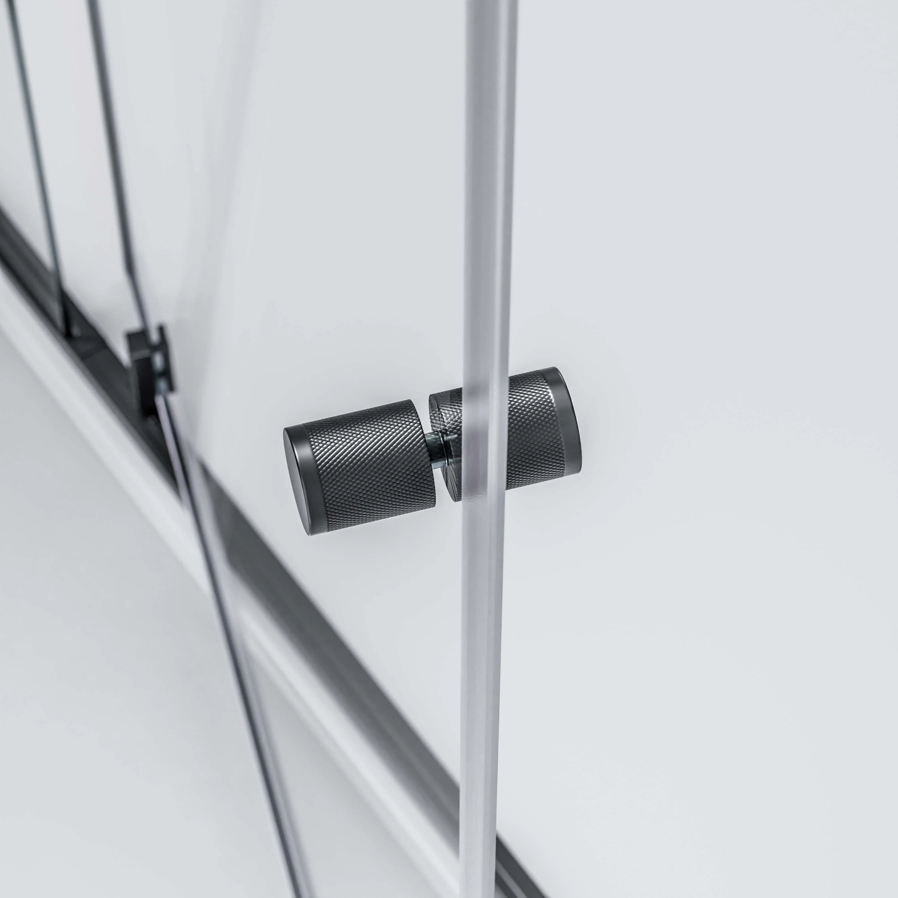 Nischdusch med svängdörr på fast panel NT606 FLEX - 6 mm nano klar glas - profilfärg valbar - Image 11