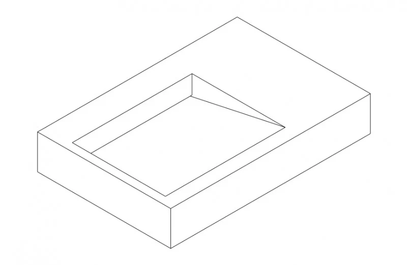 PB2014 vägghängd tvättställ i gjuten mineral - Image 7