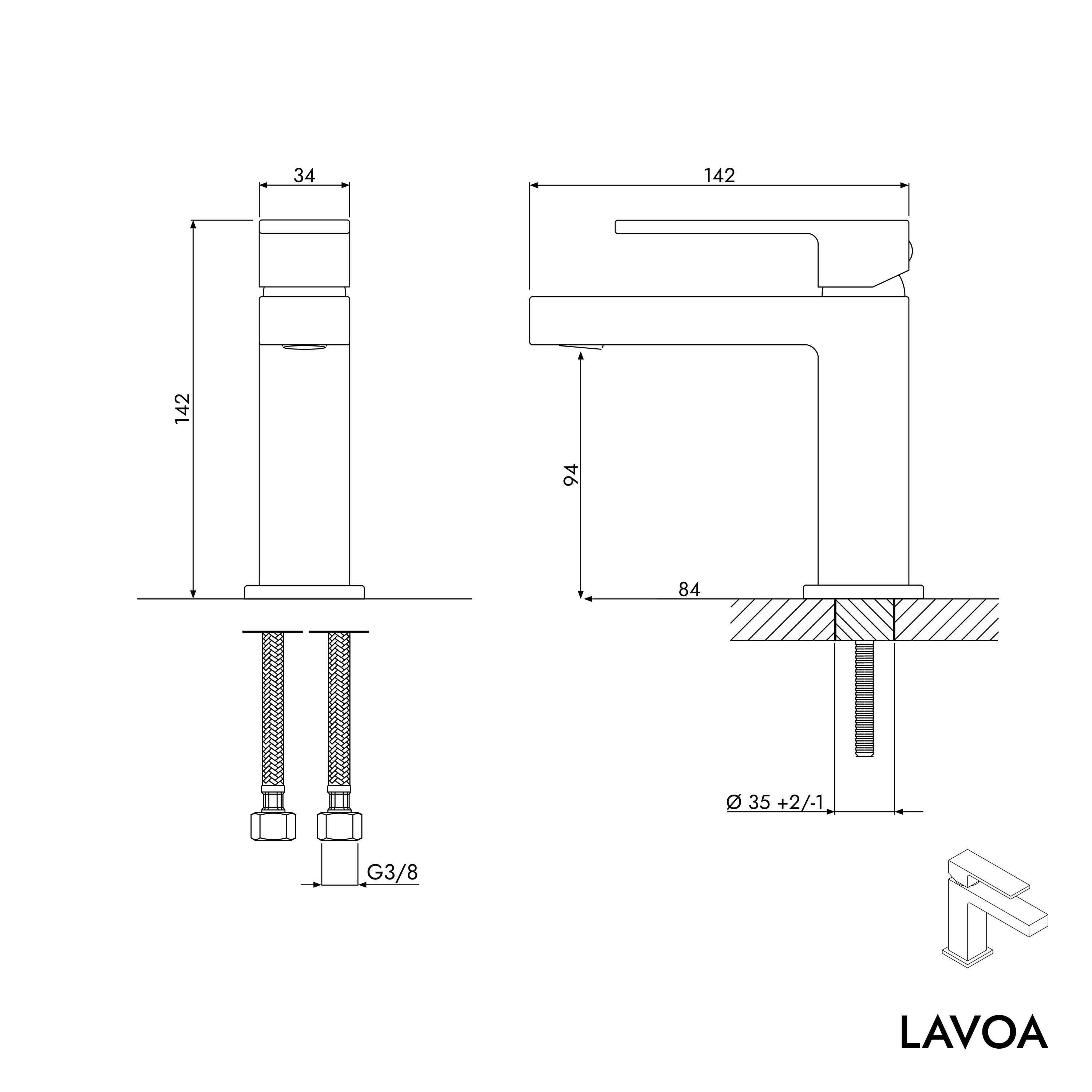 Tvättställsblandare LAVOA S - Image 10