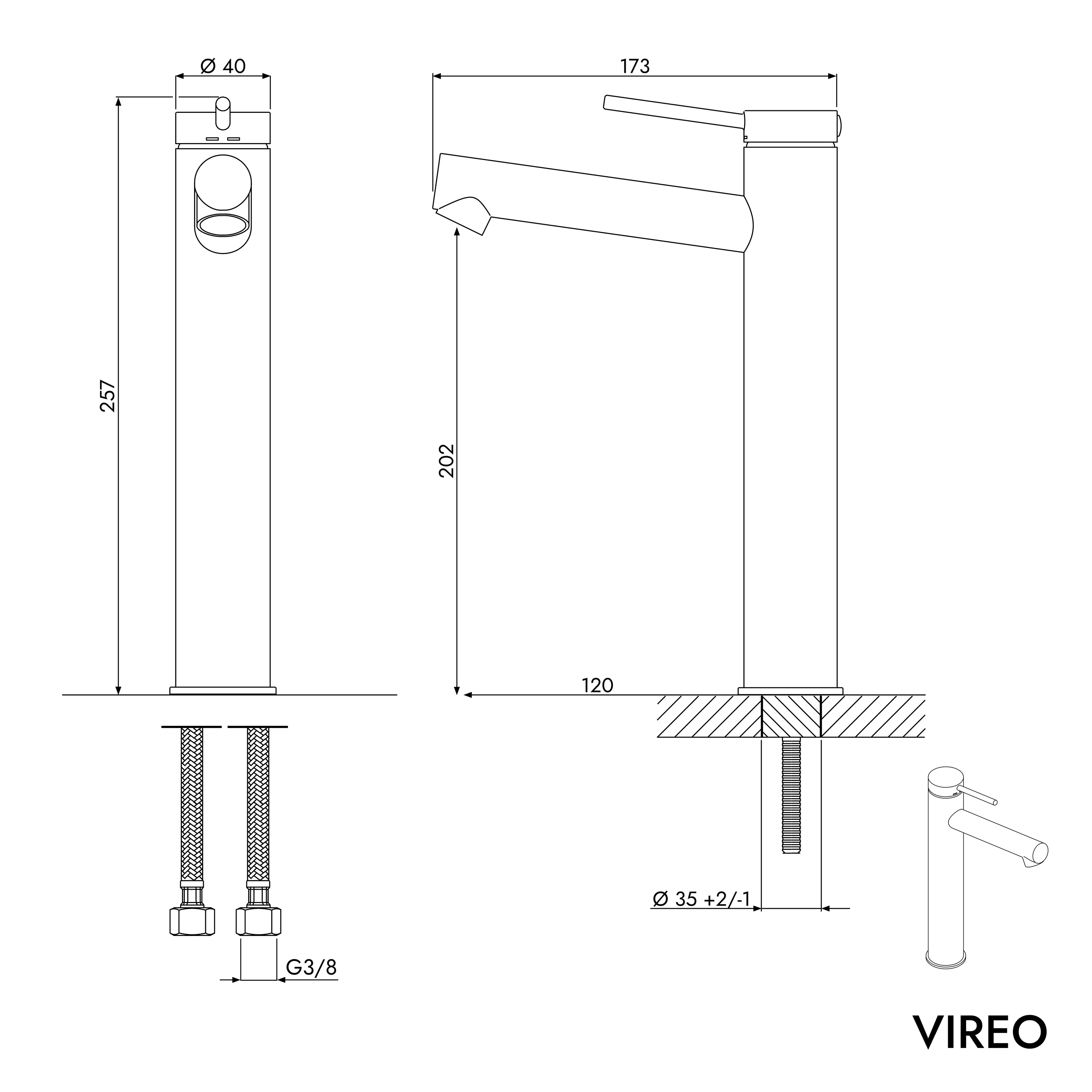 Tvättställsblandare VIREO L - Image 10
