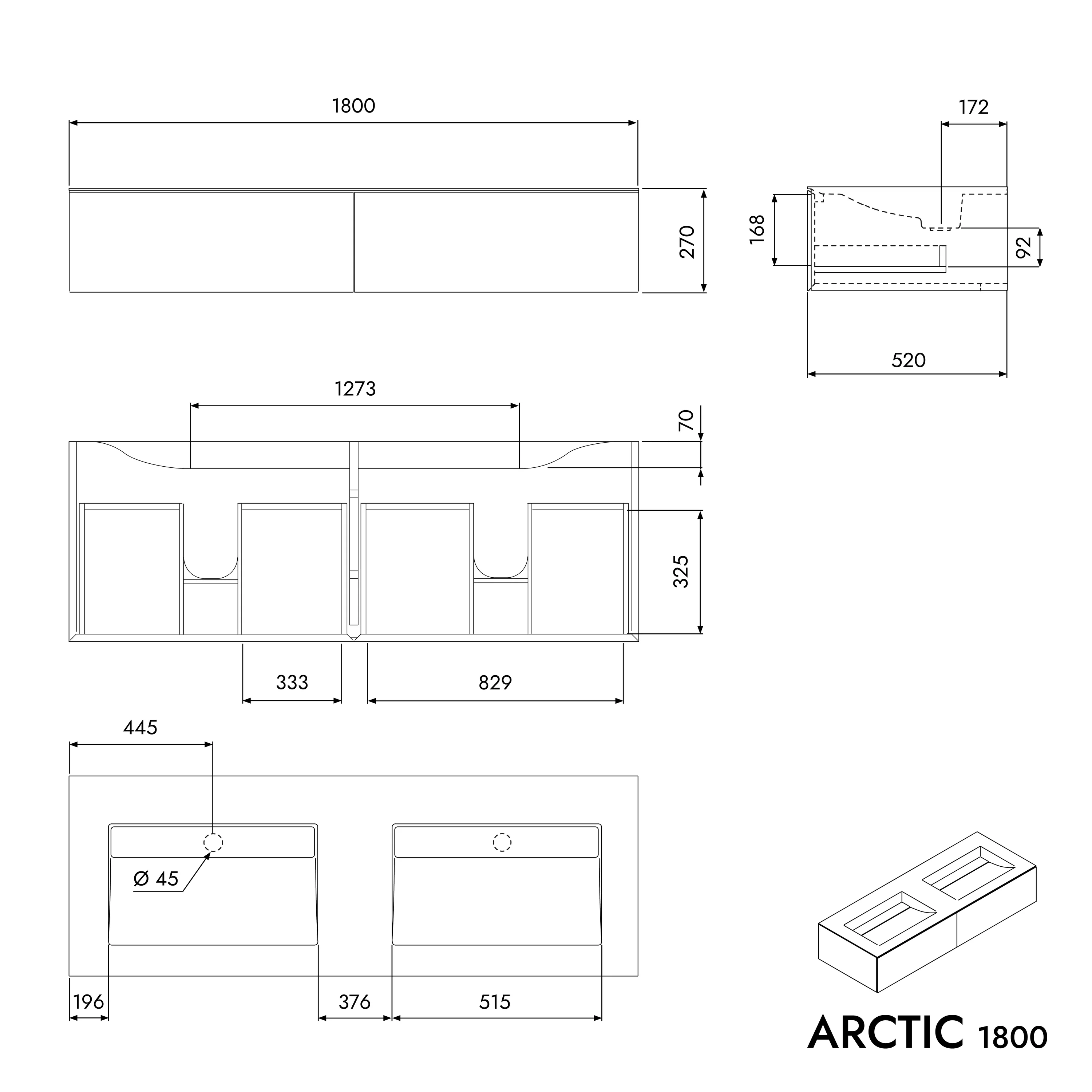 Tvättställsskåp ARCTIC 1800 - Image 6