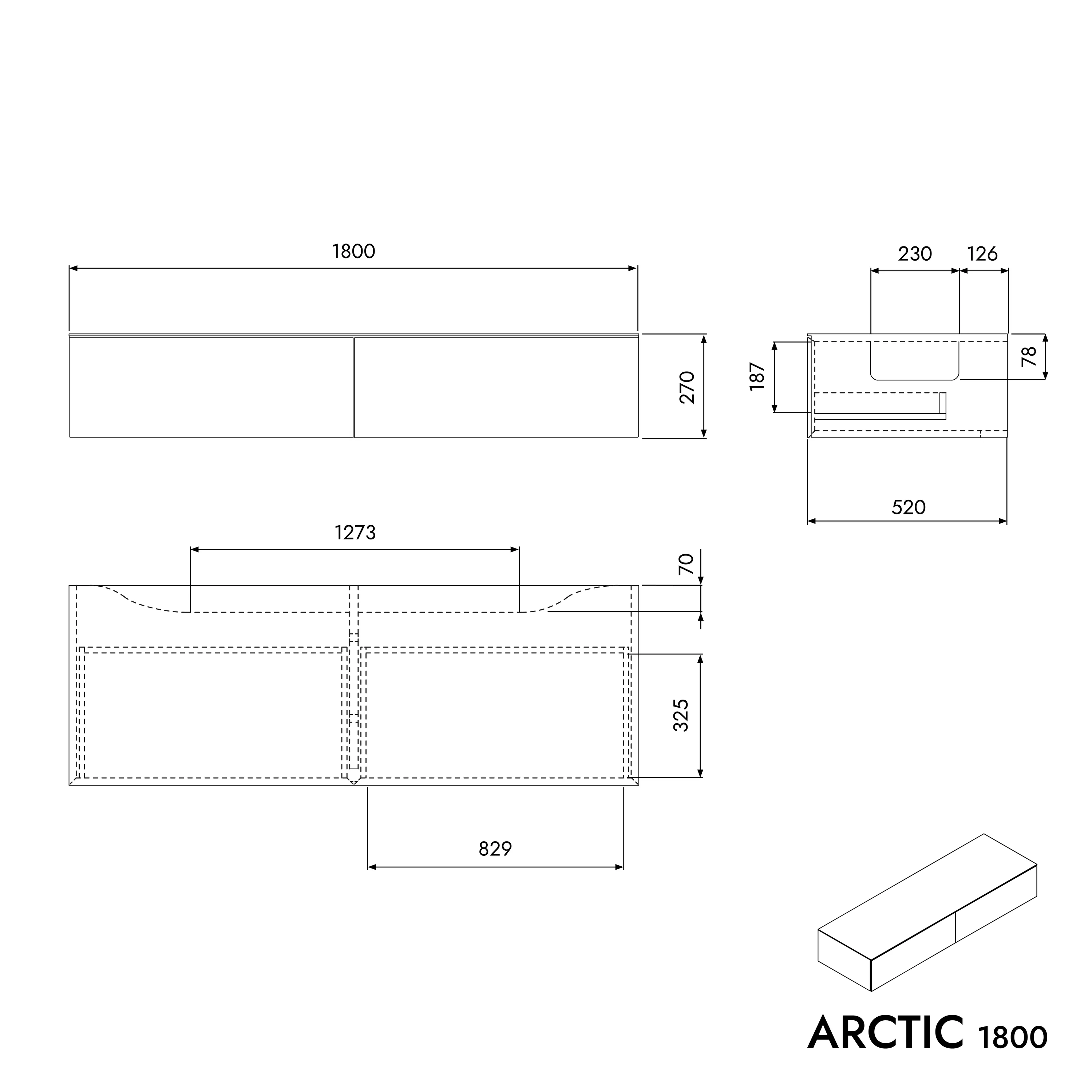 Tvättställsskåp ARCTIC 1800 - Image 6
