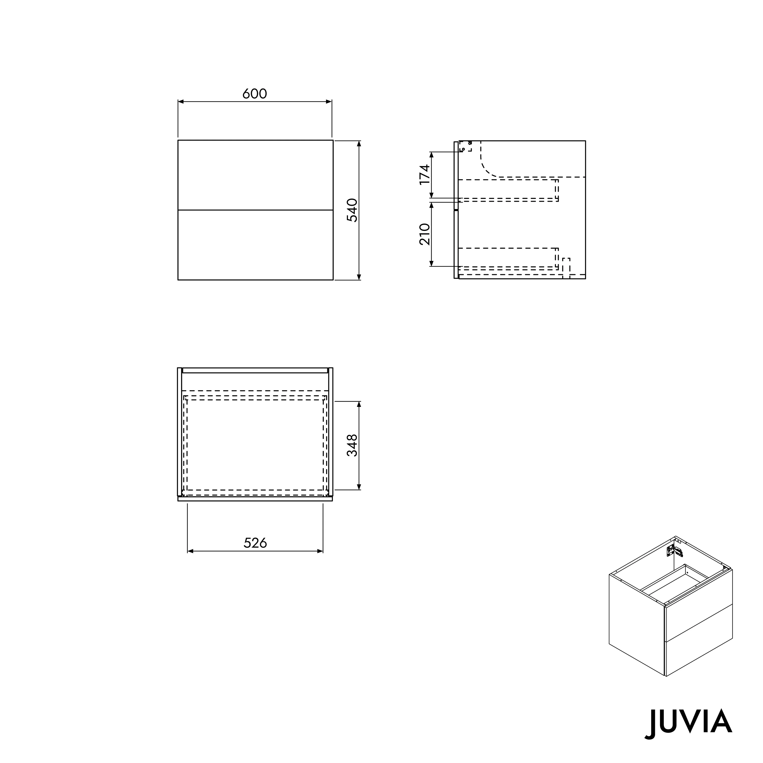 Tvättställsskåp JUVIA Shift 120 cm till 160 cm - Image 33