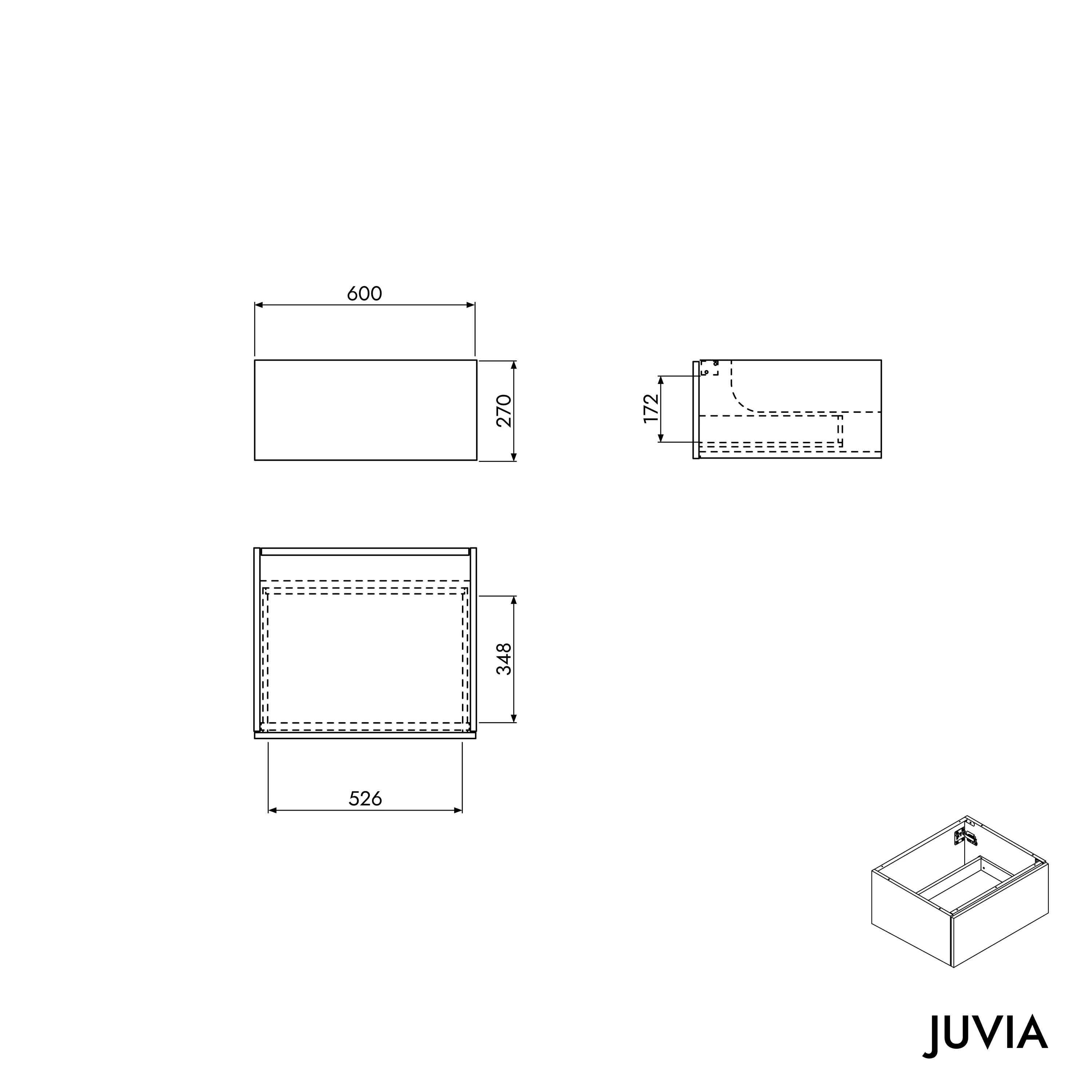 Tvättställsskåp JUVIA Shift 120 cm till 160 cm - Image 34