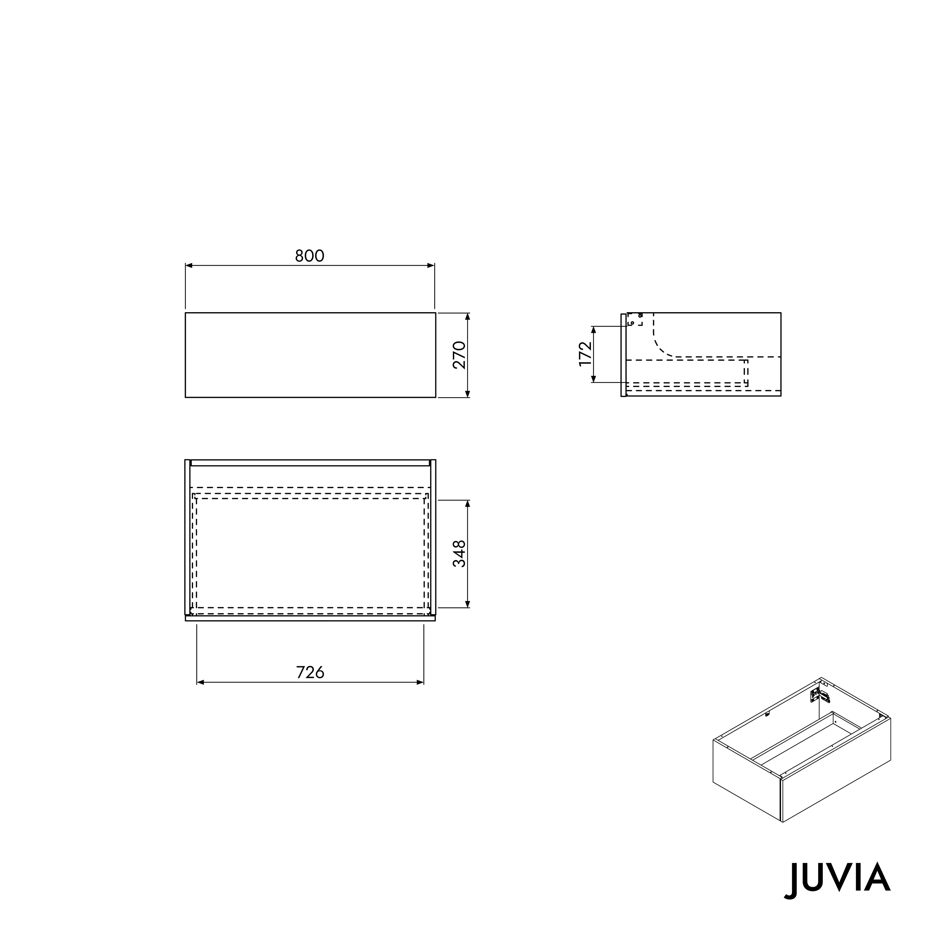 Tvättställsskåp JUVIA Shift 120 cm till 160 cm - Image 35