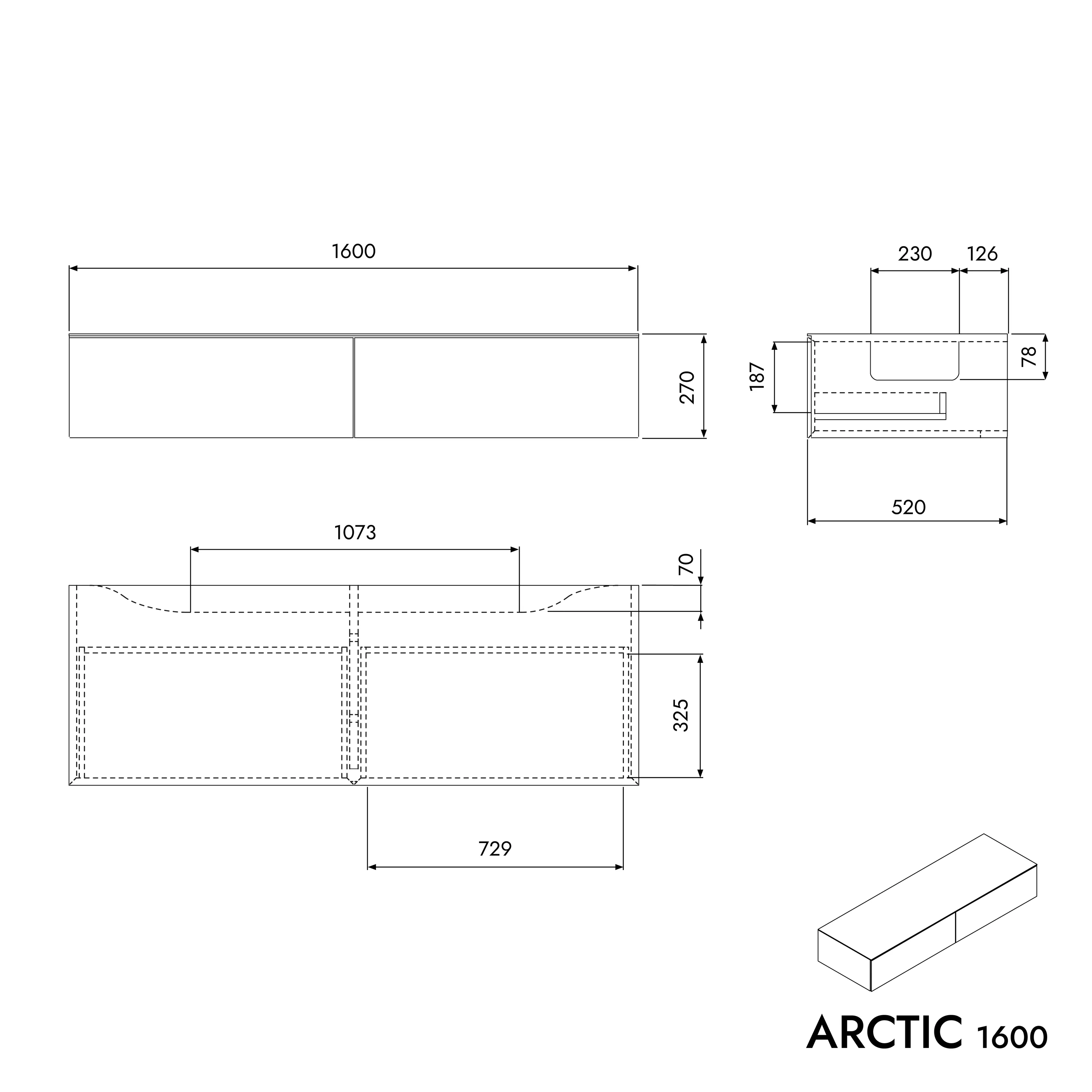 Tvättställsskåp ARCTIC 1600 - Image 5