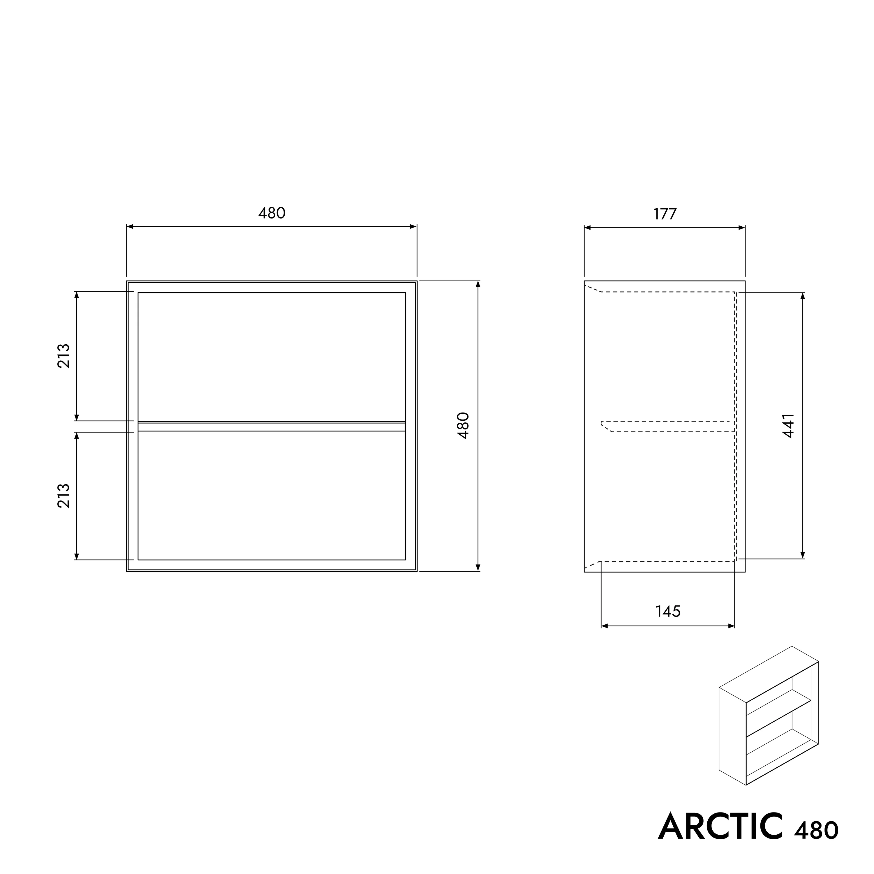 Vägghylla ARCTIC 480 - Image 5
