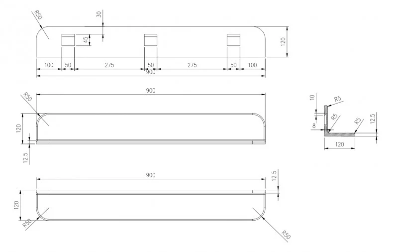 Vägghylla badrumshylla PB4202 - Image 3