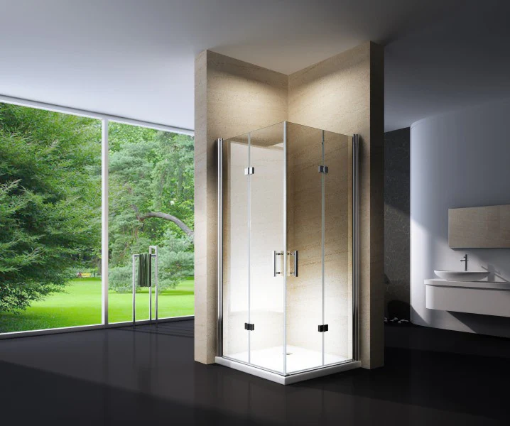 Vikbar duschvägg av nano-glas, EX213, 100 x 100 x 195 cm + duschkar - Image 5