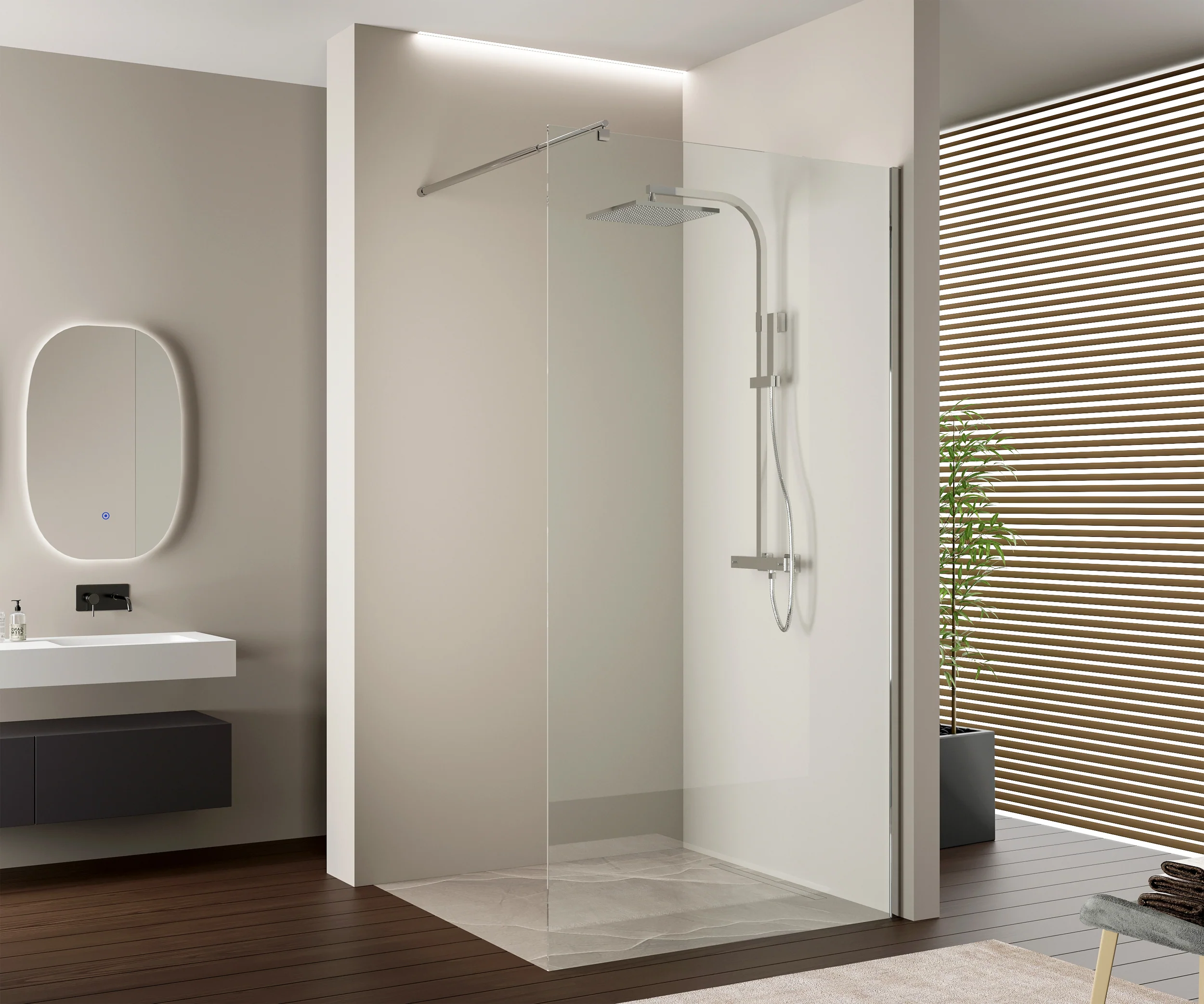 Walk-In 10 mm Super White Glass EX103 - Image 2