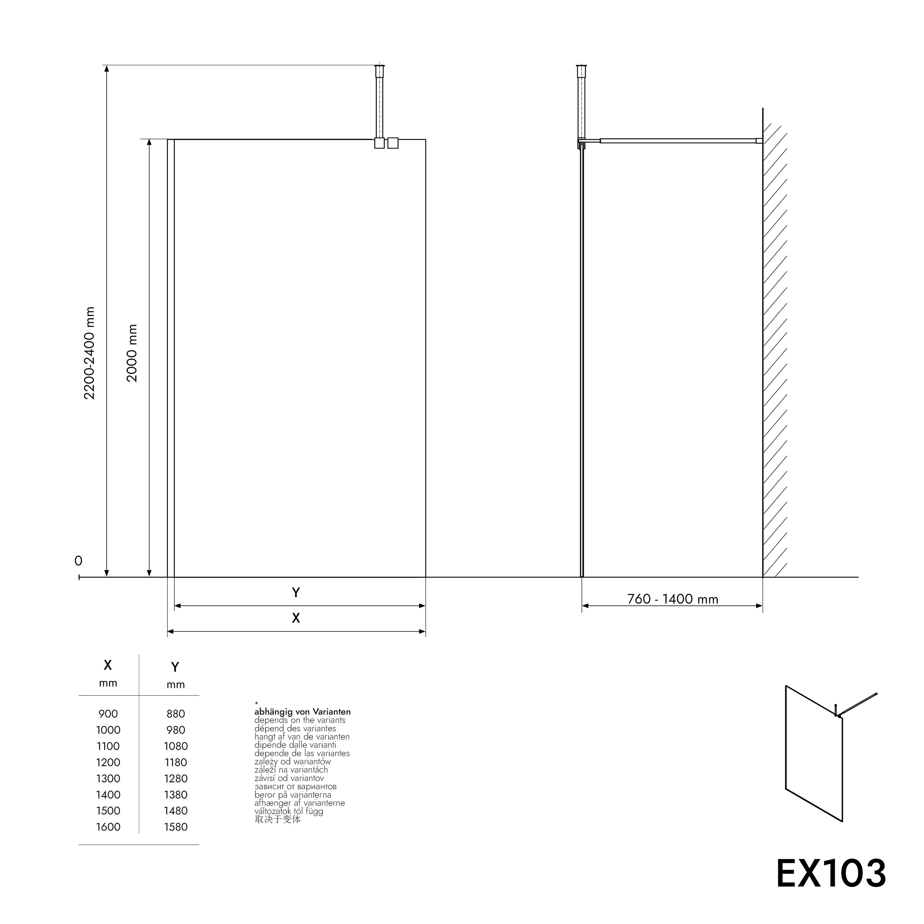 Walk-In 10 mm Super White Glass EX103 - Image 21