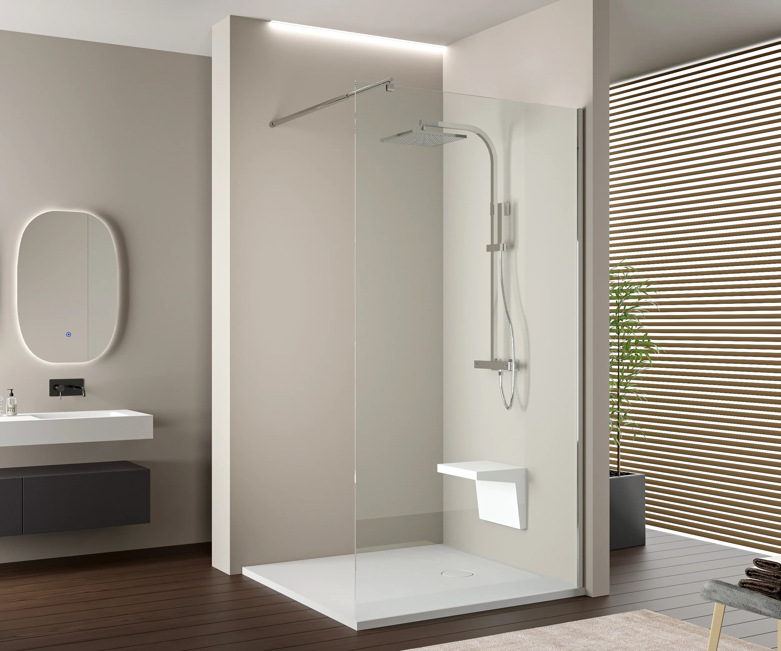 Walk-In 10 mm Super White Glass EX103 - Image 3