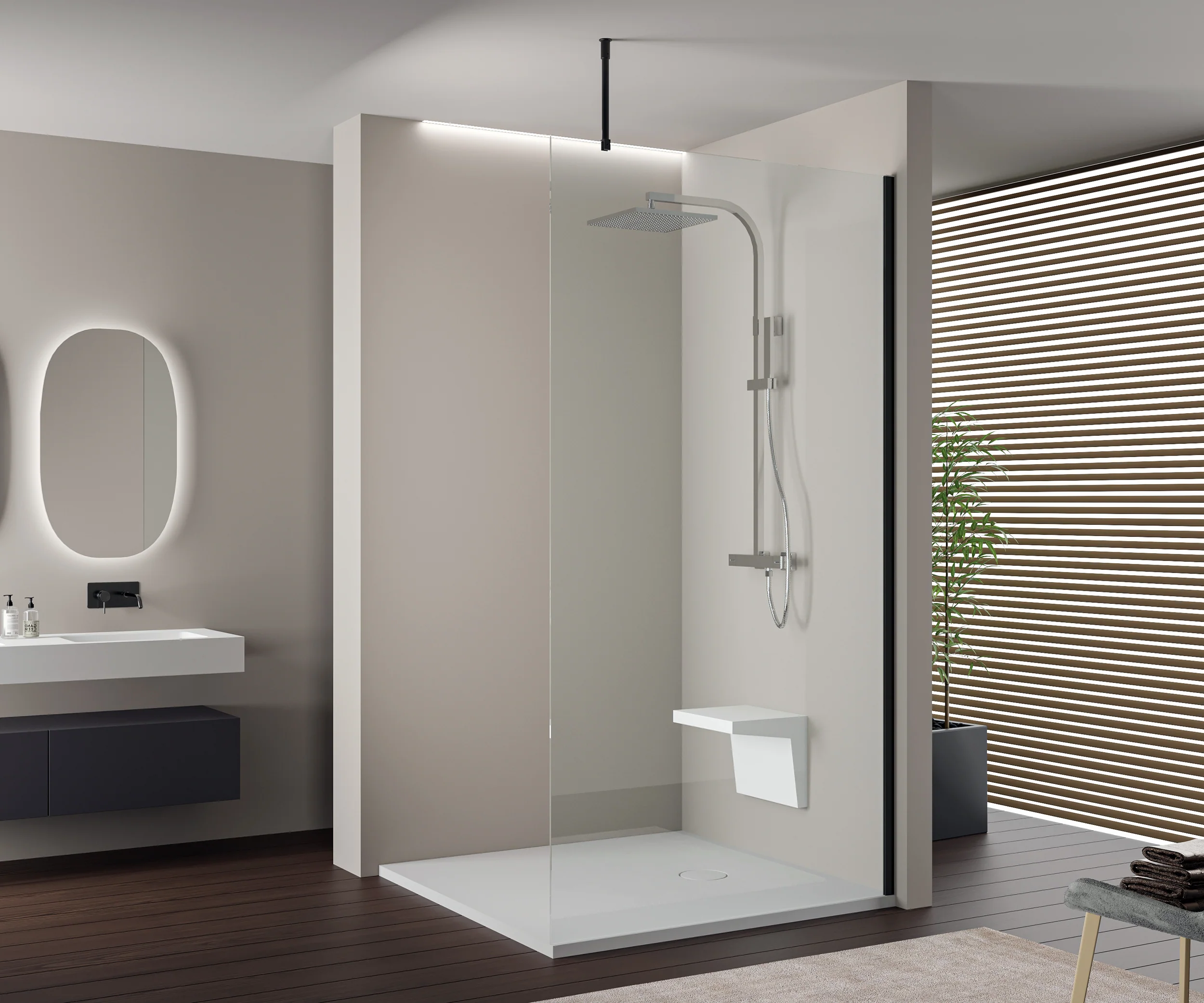 Walk-In 10 mm Super White Glass EX103 - Image 8