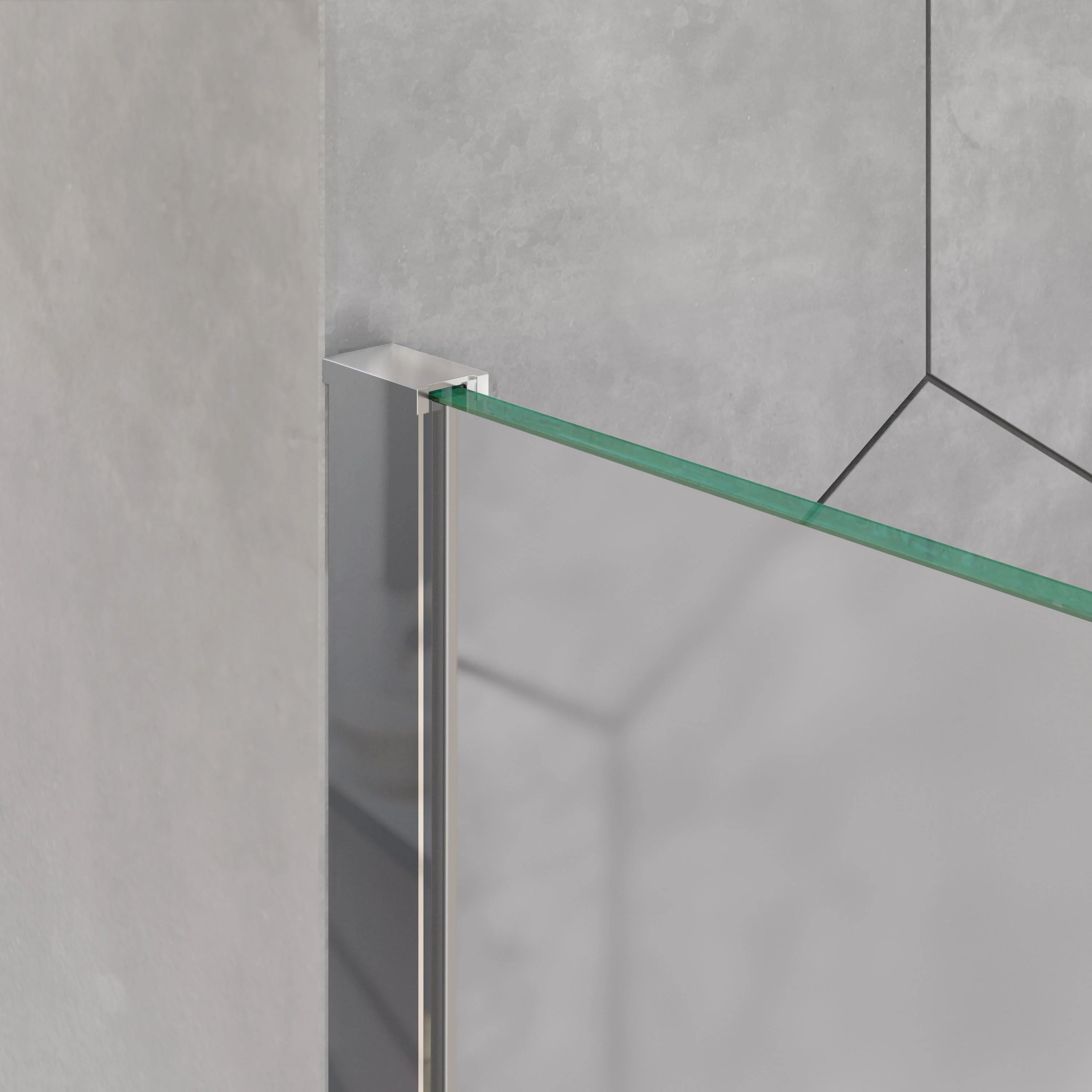 Walk-in duschvägg EX101 - 10 mm NANO äkta glas - satin glas - valbar bredd  - Image 7
