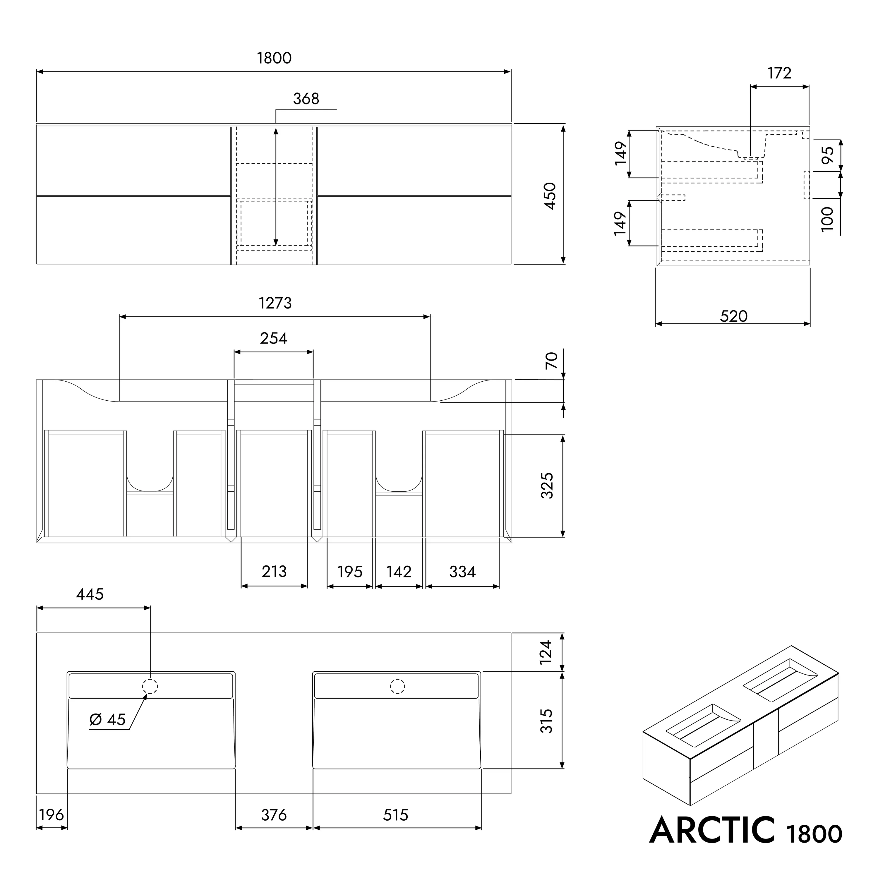Tvättställsskåp ARCTIC 1800 - Image 7